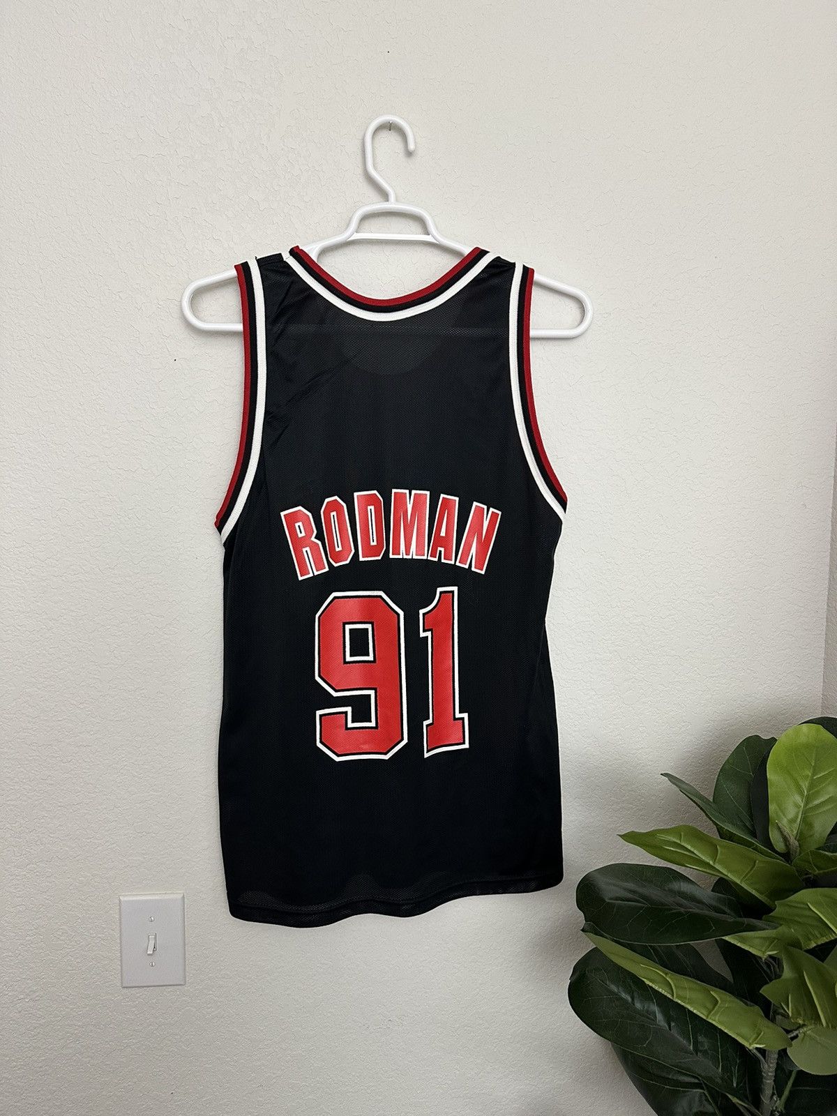 Champion × NBA × Vintage Vtg 90s Champion Jersey NBA Dennis Rodman #91 Chicago Bulls Size US L / EU 52-54 / 3 - 4 Thumbnail