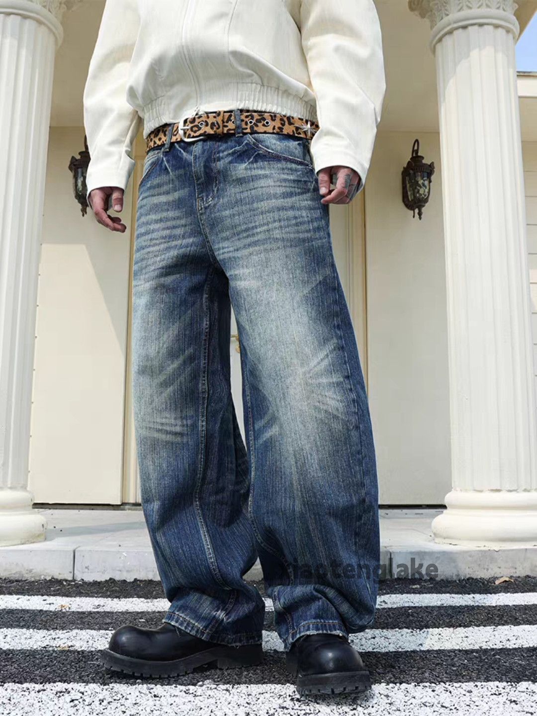 Vintage Custom washed faded cleanfit yuppie skate hiphop jeans Size US 32 / EU 48 - 1 Thumbnail