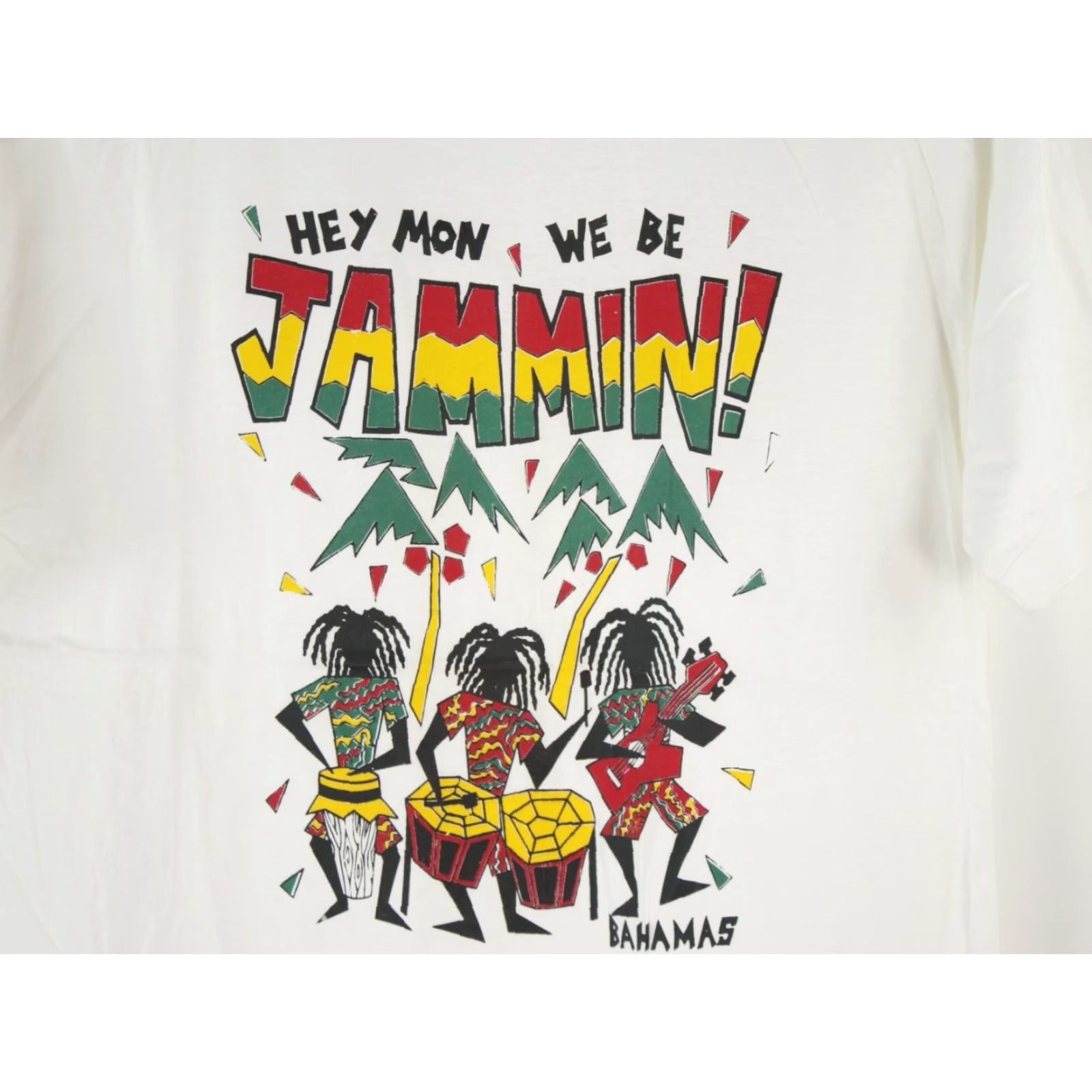 Vintage VTG Dorsett Tees Mens Bahamas Short Sleeve Graphic T-Shirt XL White Crew Neck 100% Cotton Mens Graphic Tee Shirt Size US XL / EU 56 / 4 - 2 Thumbnail