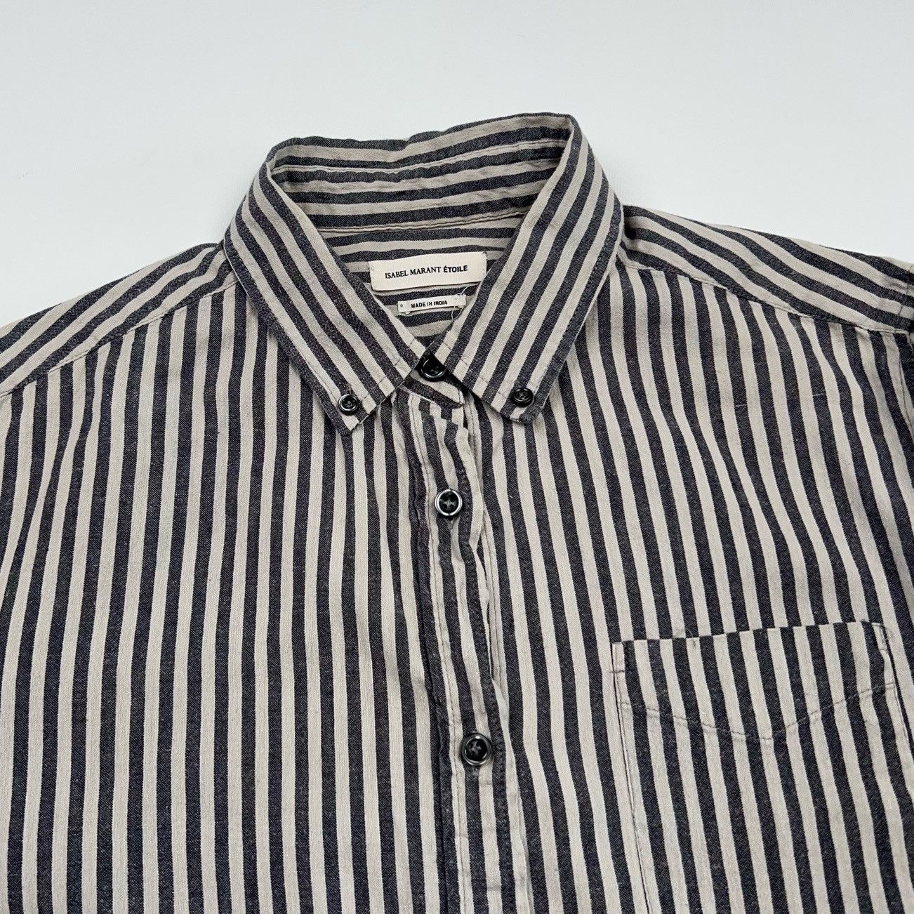 Isabel Marant Isabel Marant Etoile Stripped Gray Black Shirt Size XS / US 0-2 / IT 36-38 - 7 Thumbnail