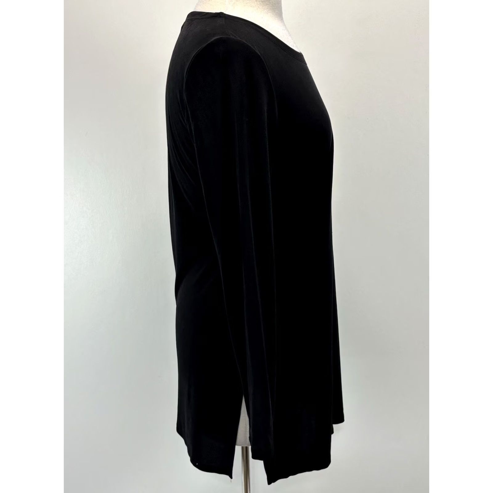 Eileen Fisher Eileen Fisher Silk Tunic Top Shirt Women’s Small Black Side Slits Minimalist Size S / US 4 / IT 40 - 4 Thumbnail