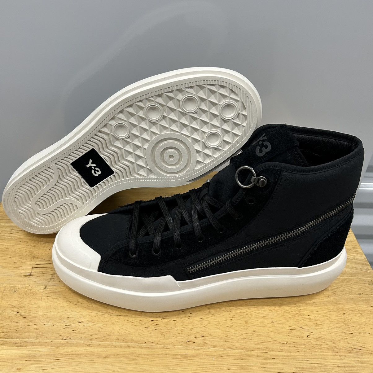 image of Adidas Y-3 Ajatu Court High Size 11 New No Box Shoes in Black, Men's
