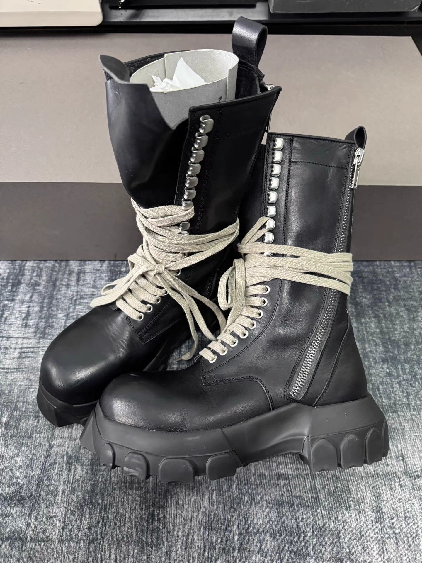 Rick Owens Rick Owens Octopus Lace Combat Boots Size US 9 / IT 39 - 2 Thumbnail