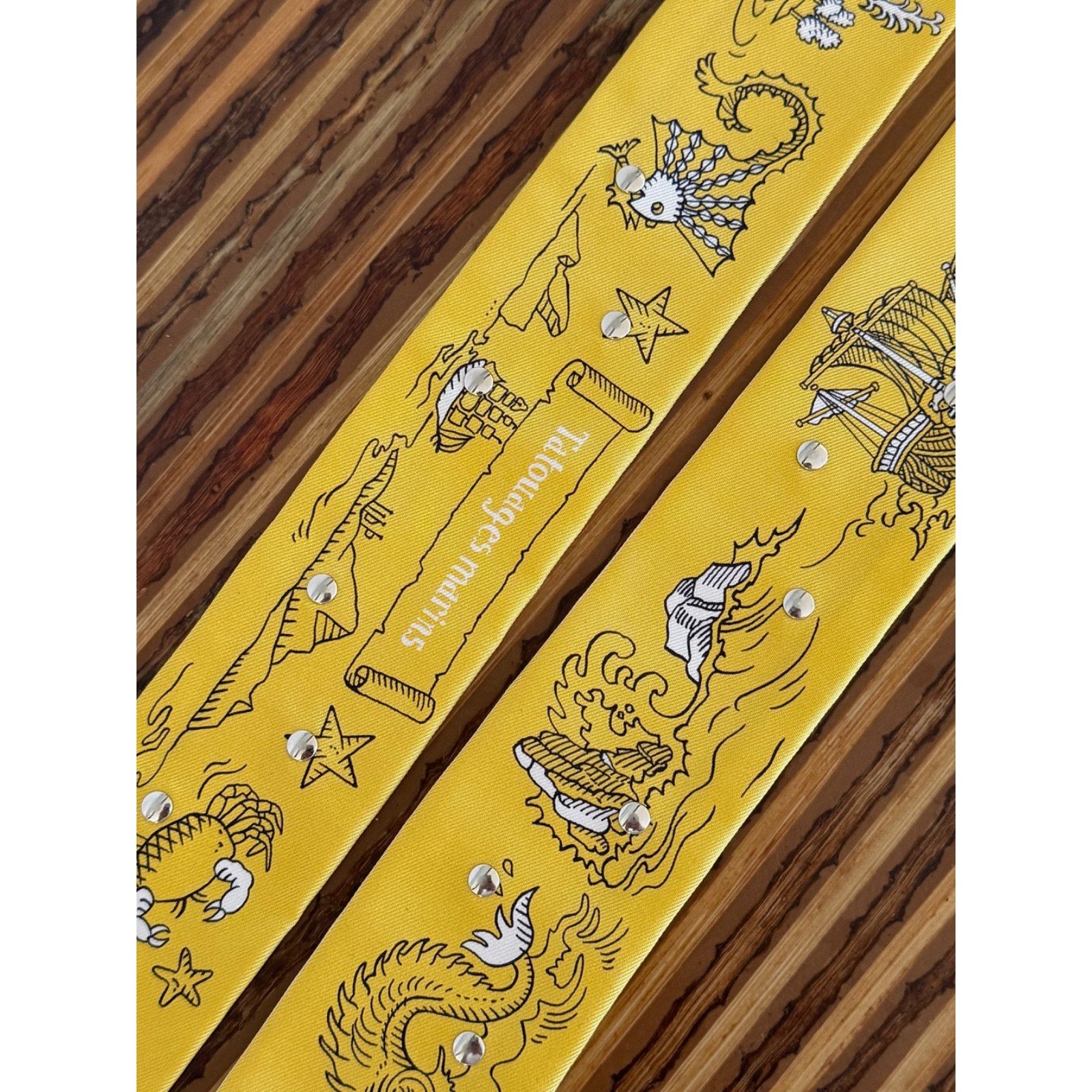 Hermes Hermes Scarf Twilly Tatouages Marins Bandana Studded Silk Size ONE SIZE - 13 Thumbnail