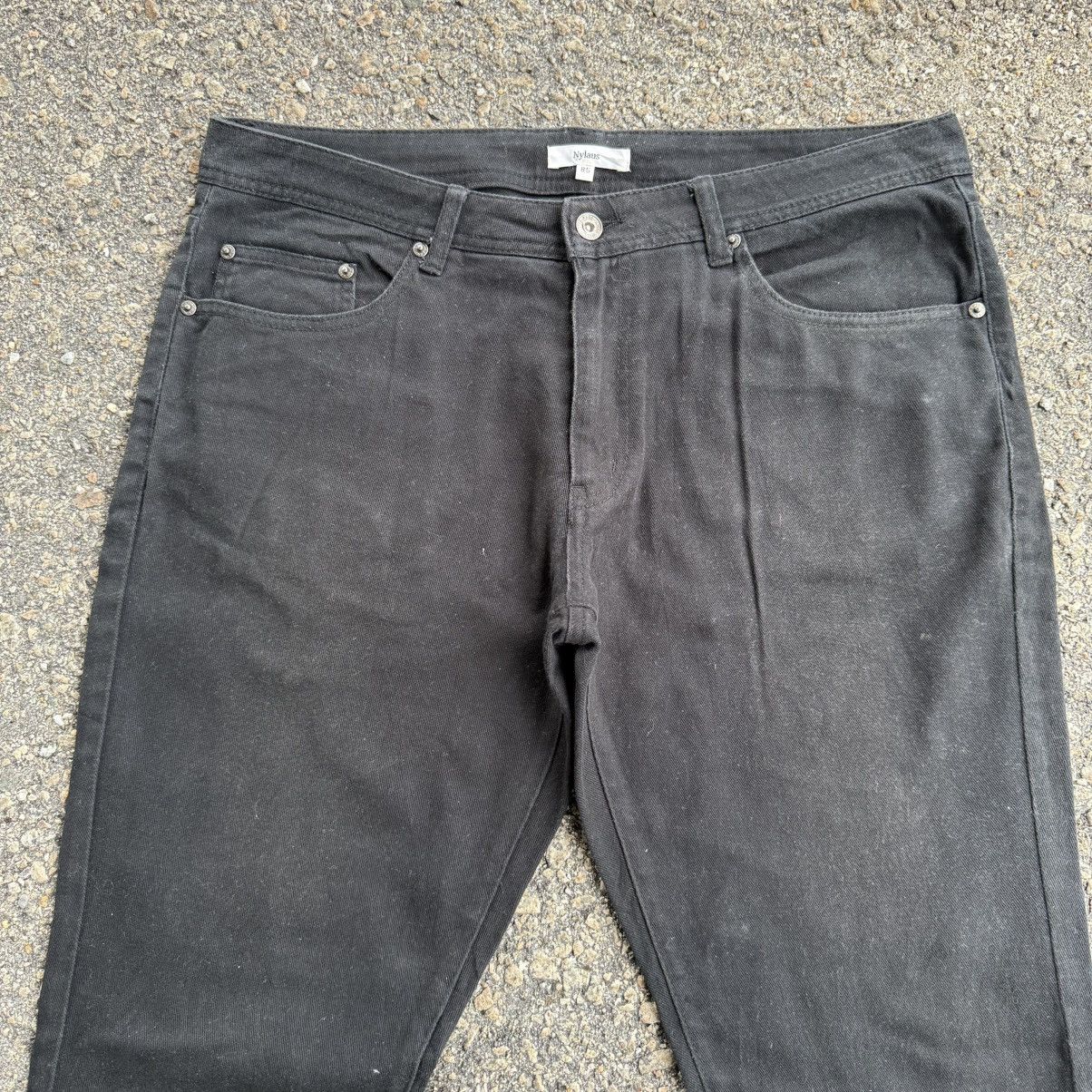 Japanese Brand VINTAGE NYLAUS BLACK DENIM RIPPEP JEAN PANTS Size US 36 / EU 52 - 3 Thumbnail