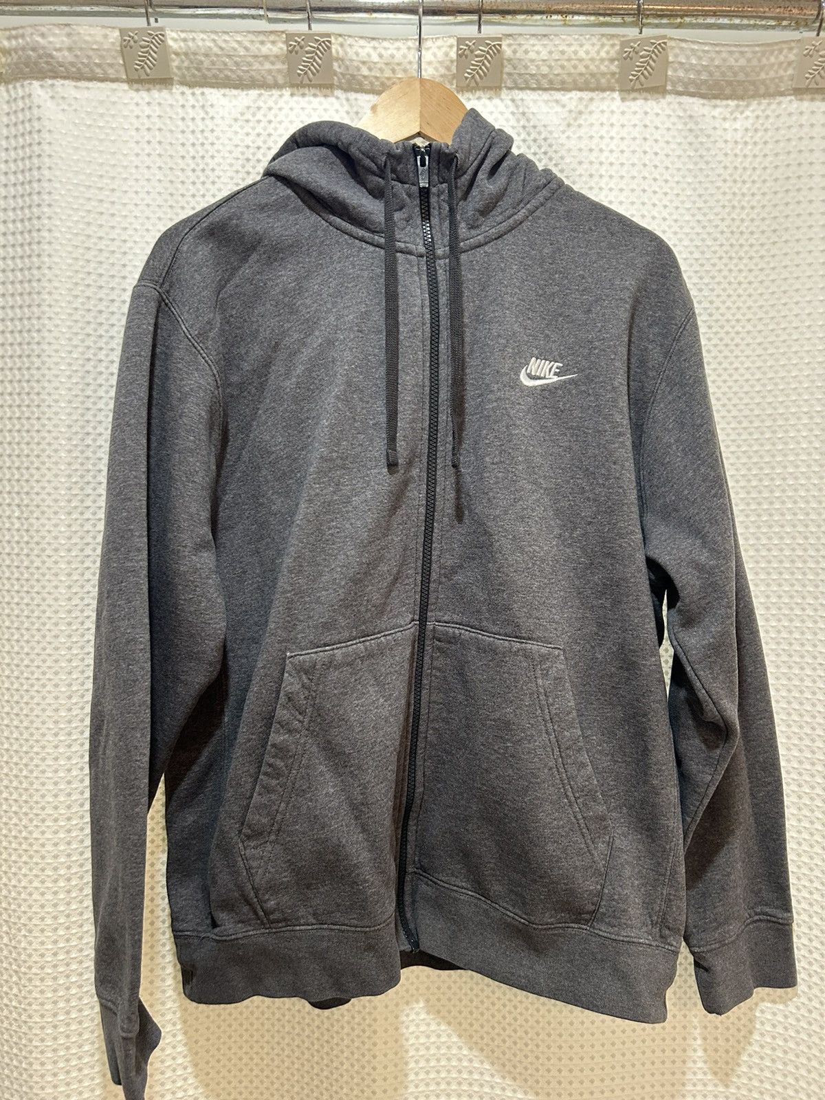 Nike ☀️GREY NIKE VINTAGE HOODIE Y2K☀️ Size US L / EU 52-54 / 3 - 1 Thumbnail