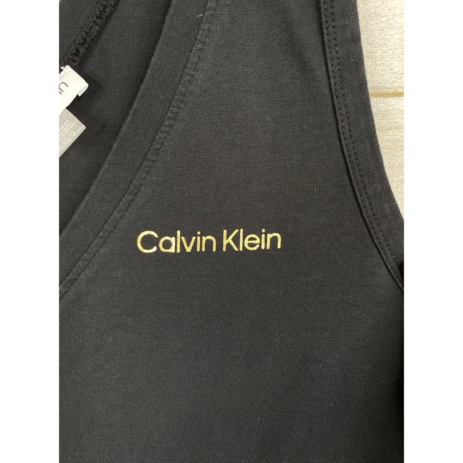 Calvin Klein Calvin Klein Romper Women XL Black Sleeveless Tie Waist Stretch Short Shortall Size 40" / US 18 - 3 Thumbnail