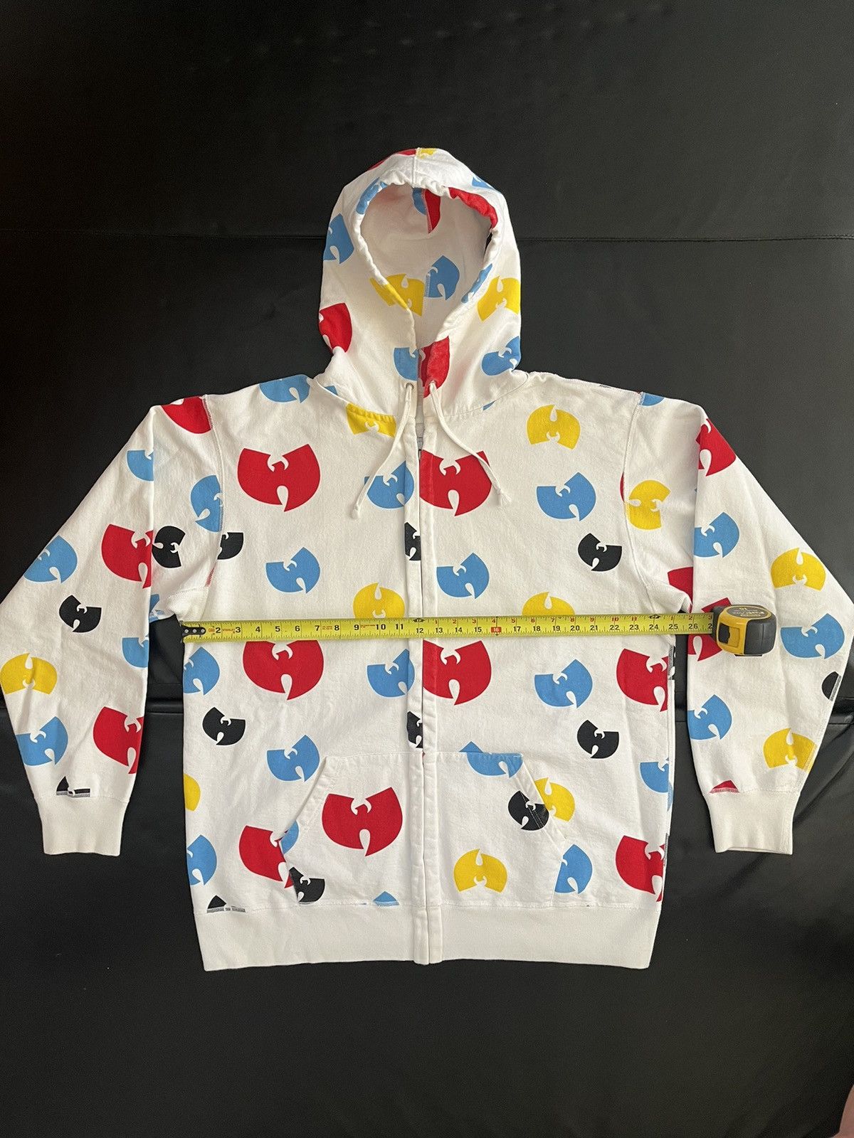 image of Alife X Wu-Tang Clan Zip-Up Hoodie All Over Print in White, Men's (Size 2XL)