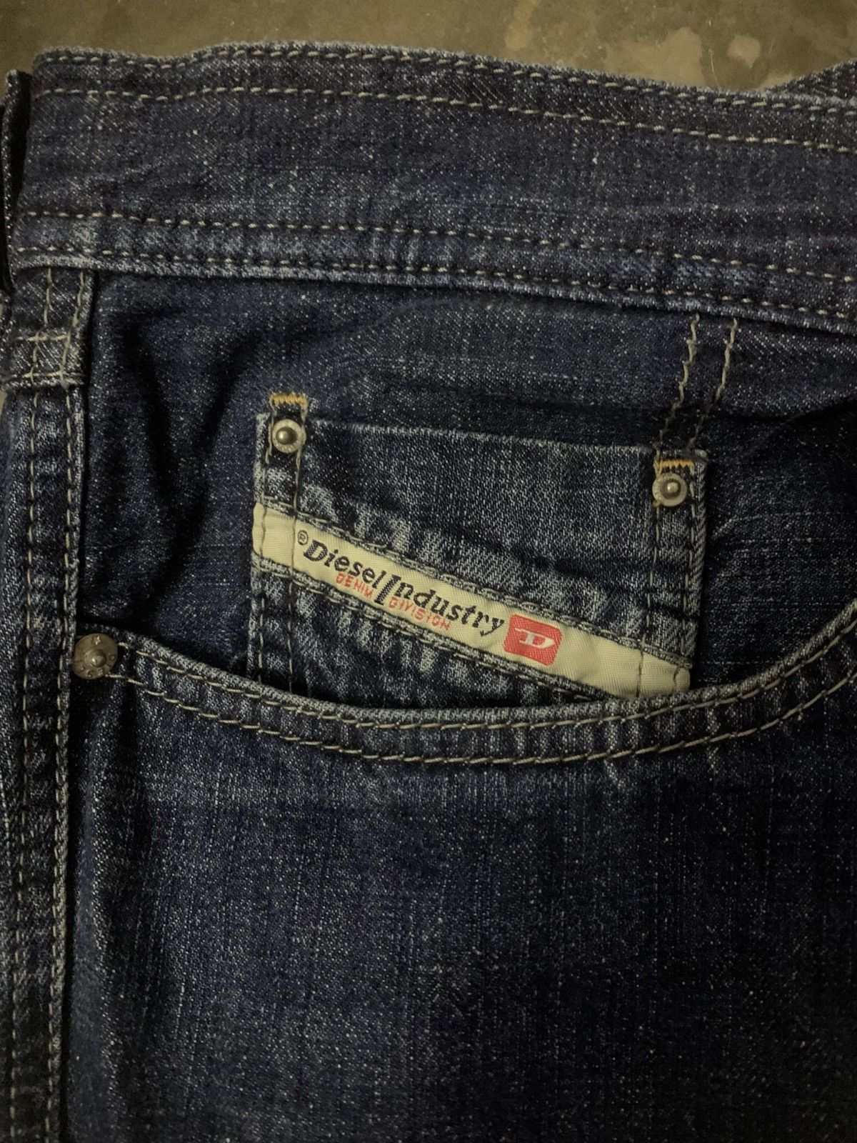 Diesel Back In The Sadle Cow Leather Denim Jeans