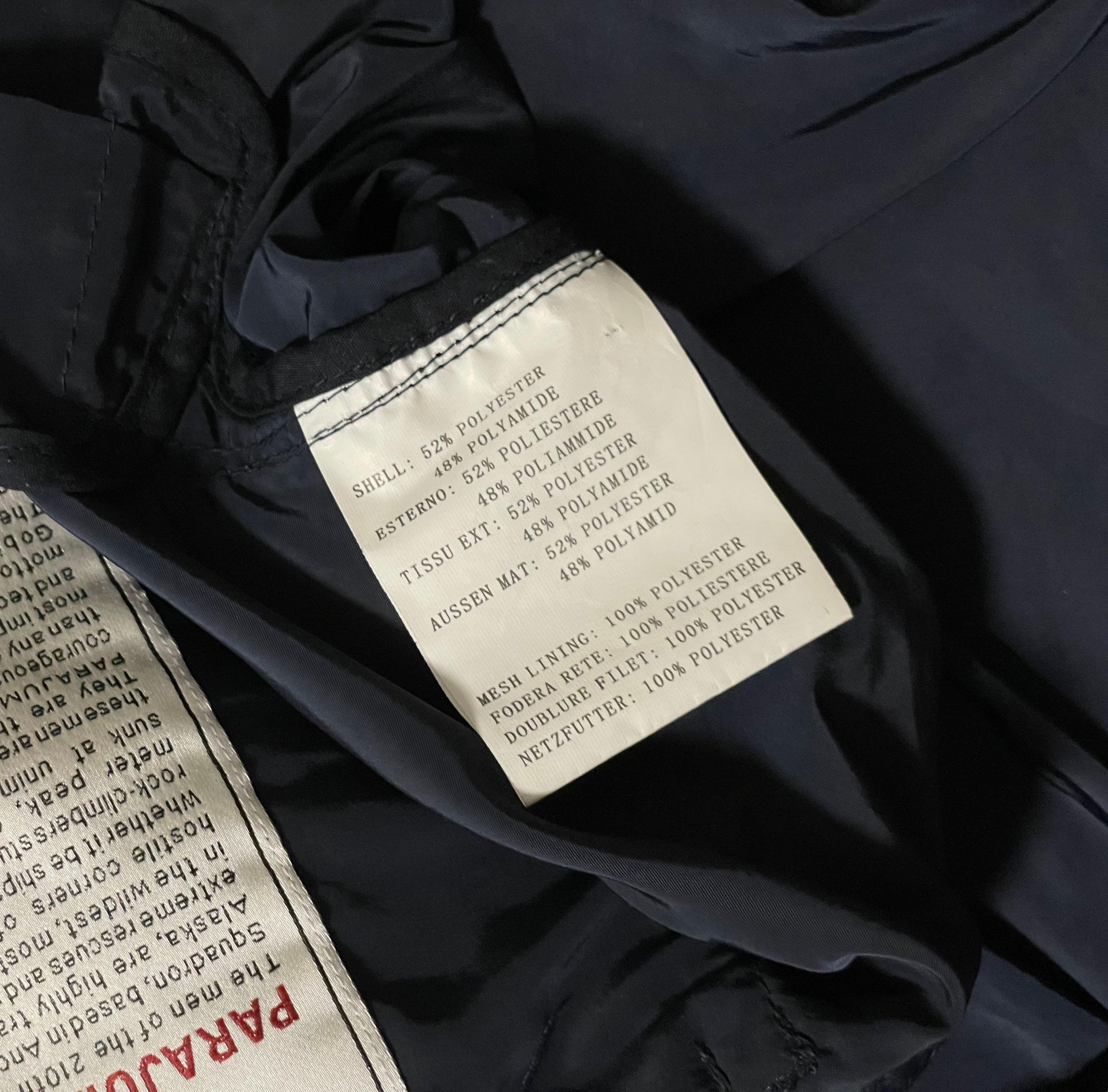 Parajumpers Parajumpers Navy Nylon Leather Long Coat Jacket Size US XL / EU 56 / 4 - 15 Thumbnail