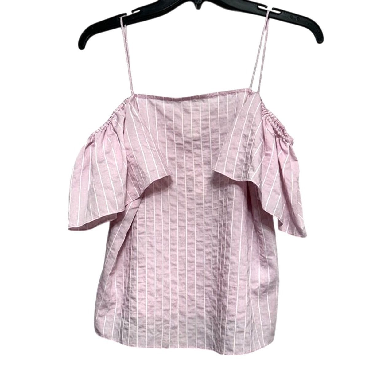 H&M H&M Blouse Flutter Sleeve Spaghetti Strap White Pink W 2 NWT Size XS / US 0-2 / IT 36-38 - 3 Thumbnail