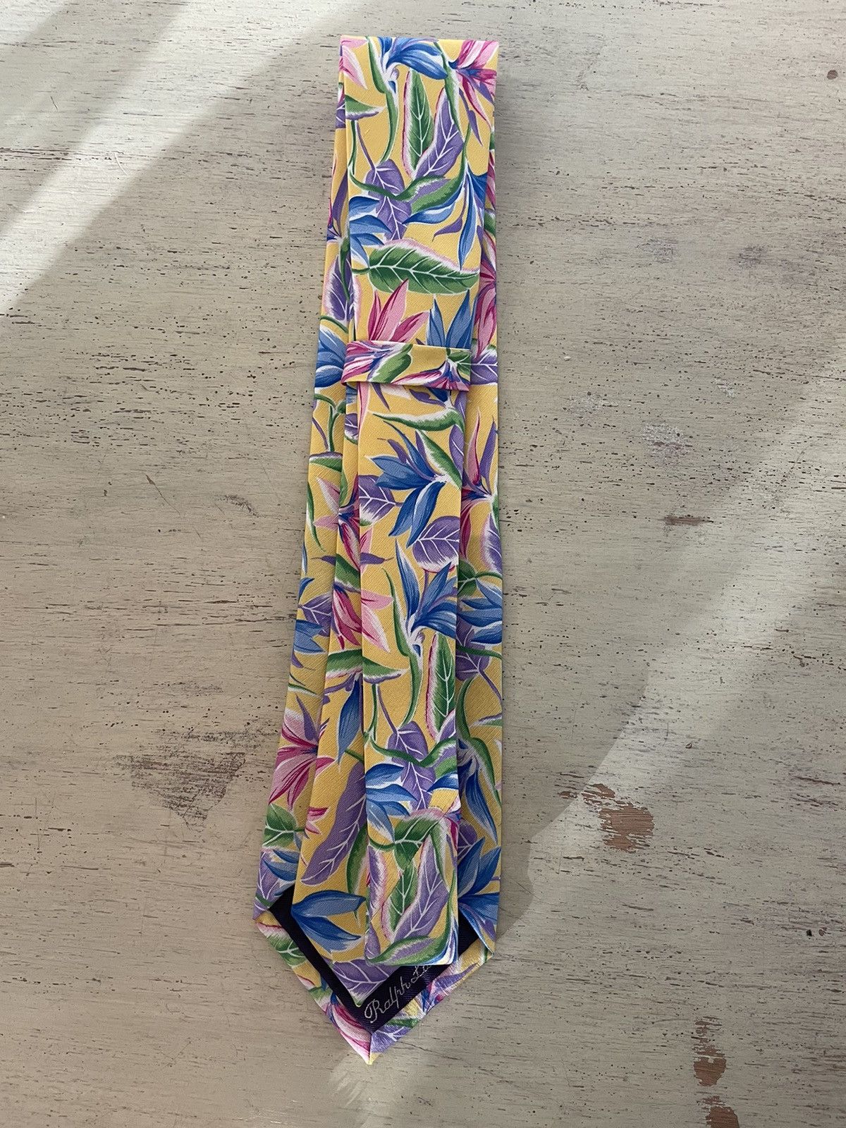 Ralph Lauren Purple Label Floral Print Silk Tie Size ONE SIZE - 5 Thumbnail