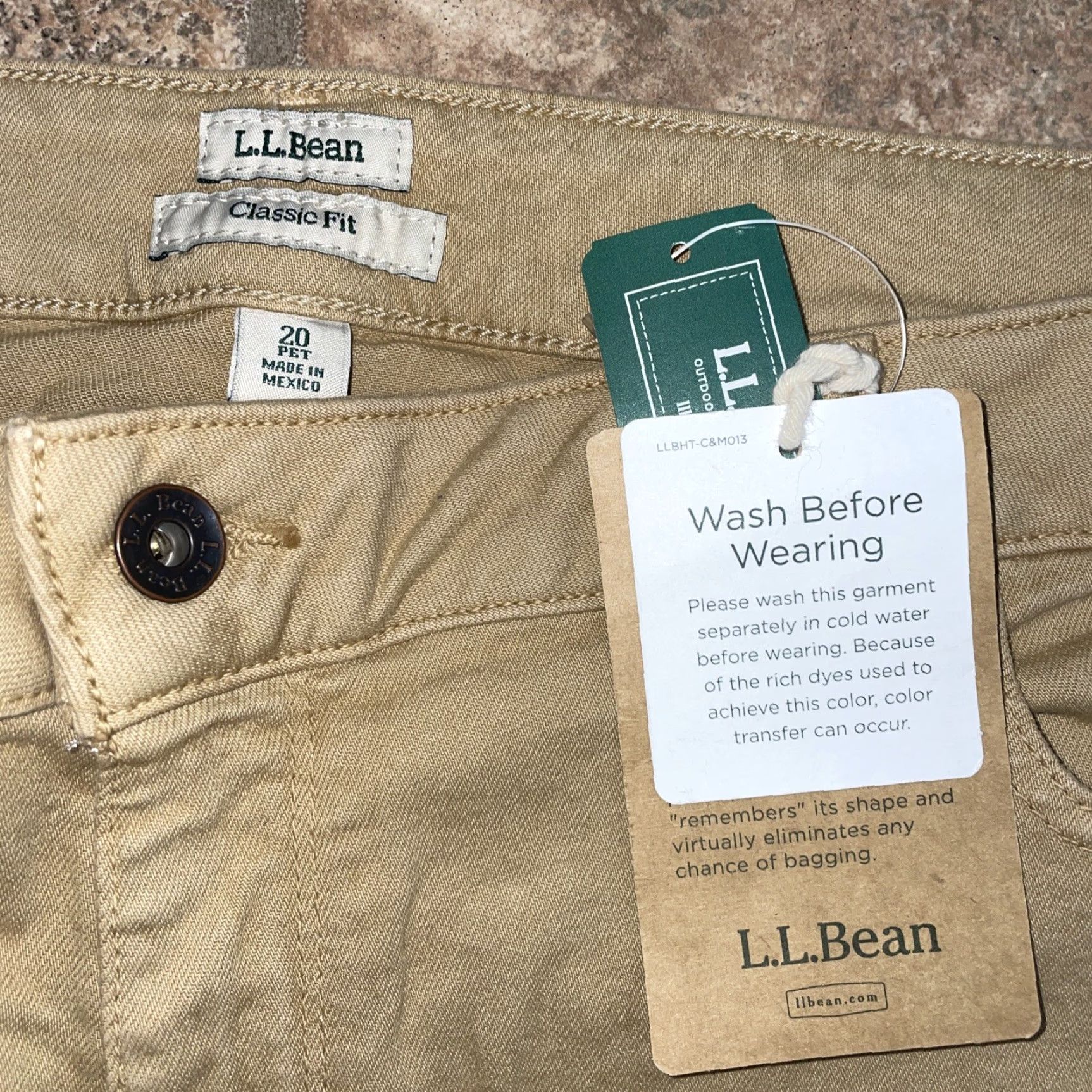 Vintage NWT L.L.Bean classic fit tan pants Womens Size 20 Size 42" / US 20 - 4 Thumbnail