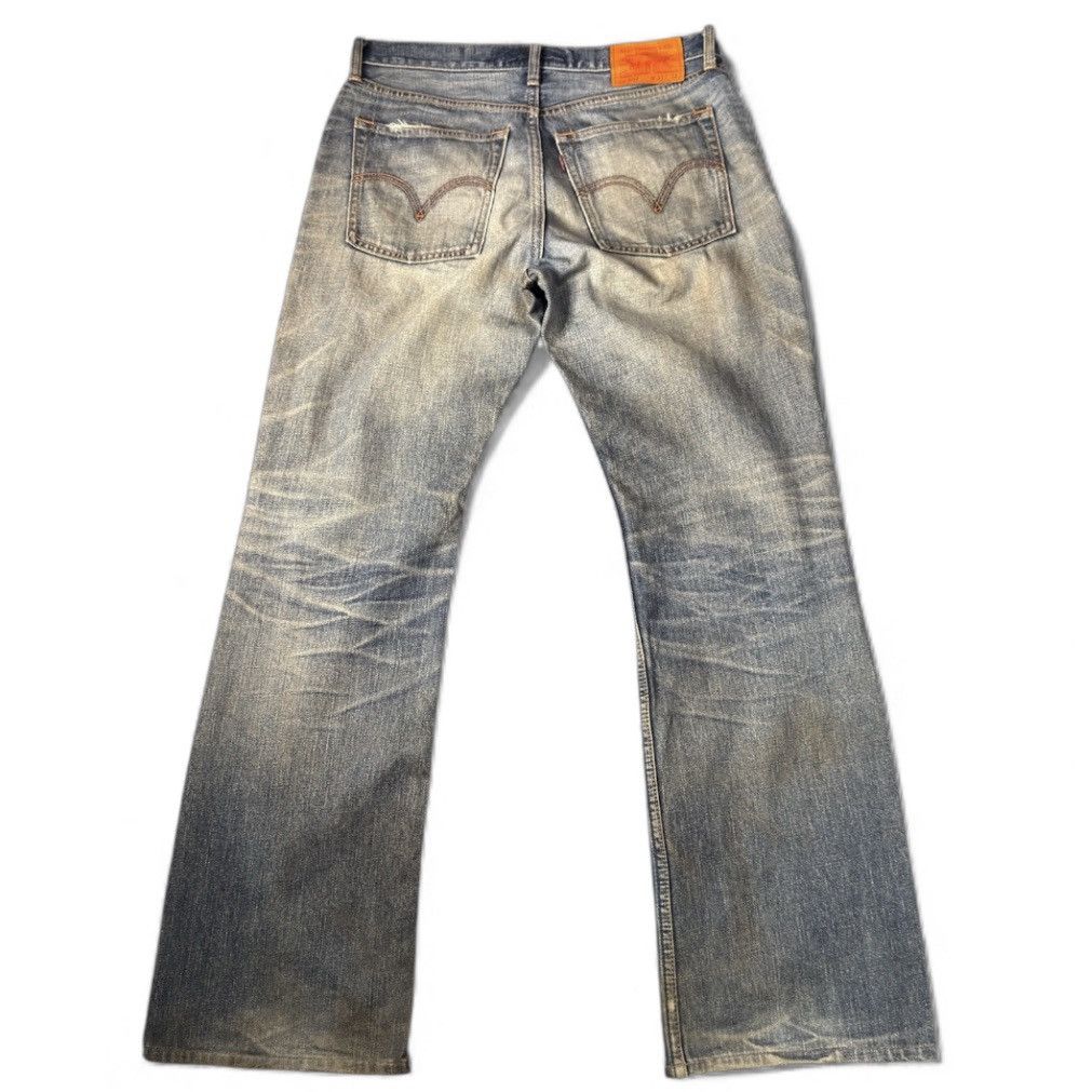 If Six Was Nine Vintage Flared Levis 507 Dirty Rusty Distressed Denim W33 Size US 33 - 2 Thumbnail