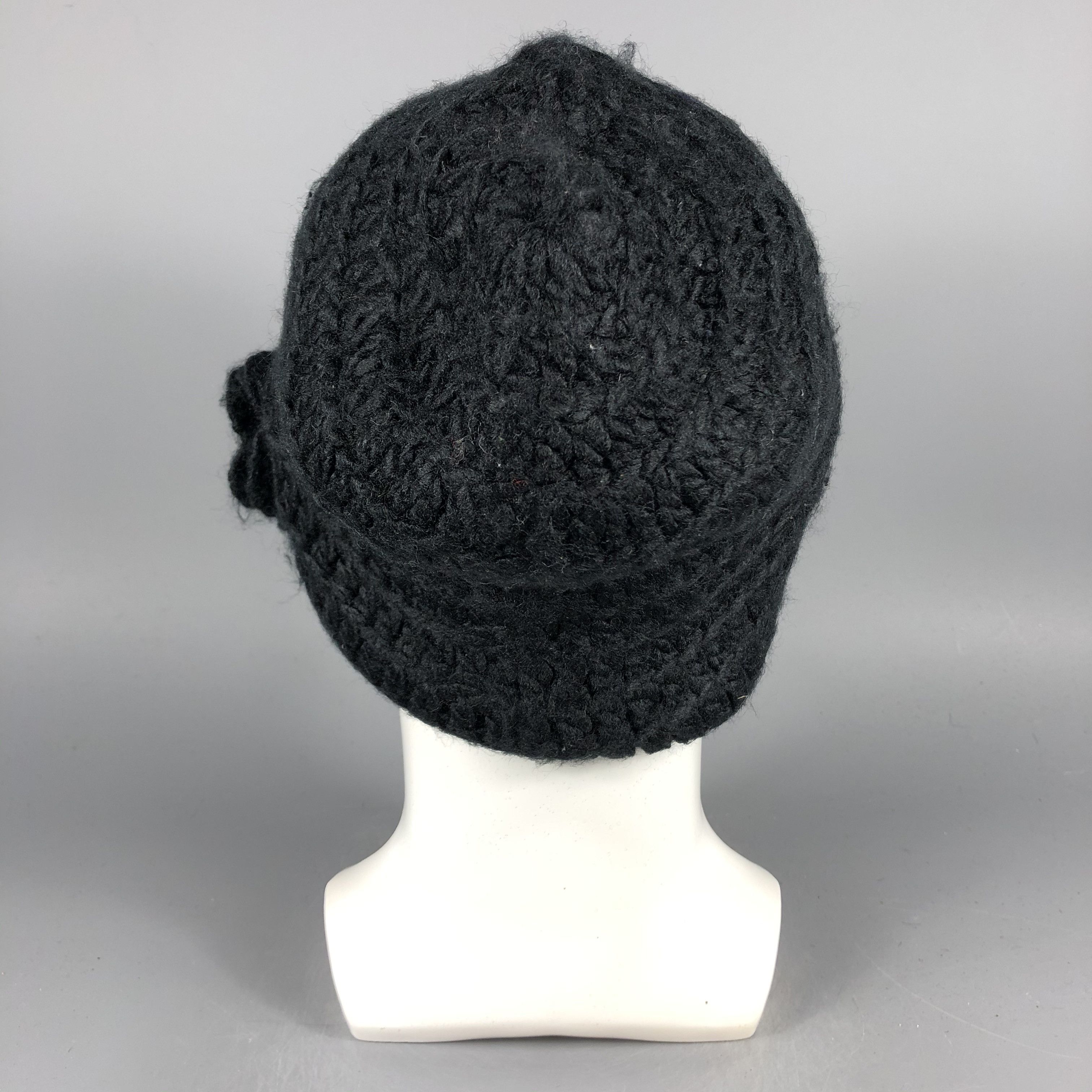 Japanese Brand × Vintage Womens Japanese Brand Black Beanie Snow Hat Snow Cap -D1071 Size ONE SIZE - 3 Thumbnail