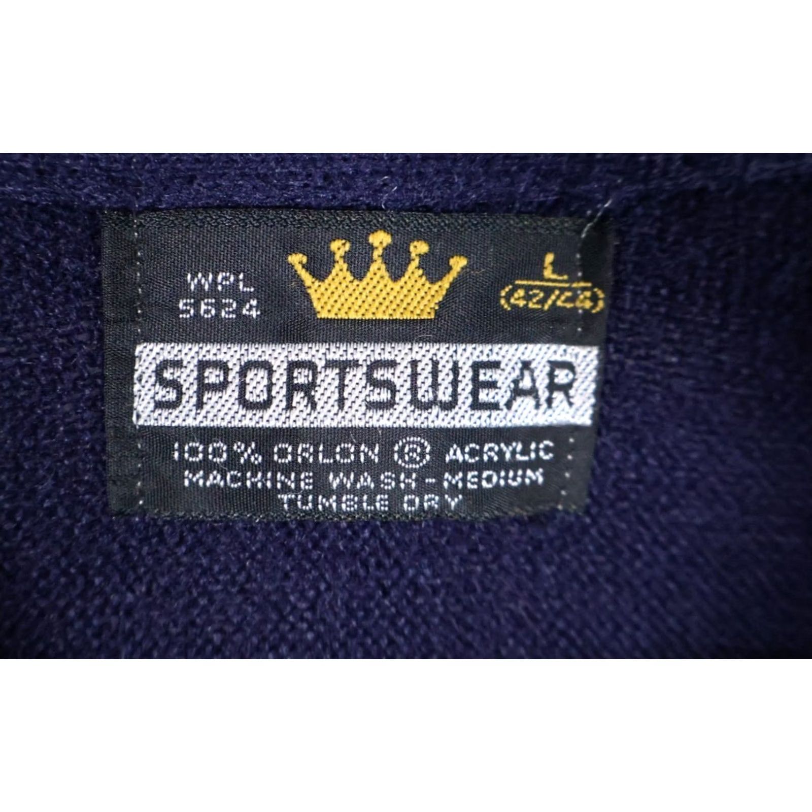 Vintage VINTAGE Grandpa Style Cardigan King Sportswear Sweater Men's Large Dark Blue VTG Size US L / EU 52-54 / 3 - 3 Thumbnail