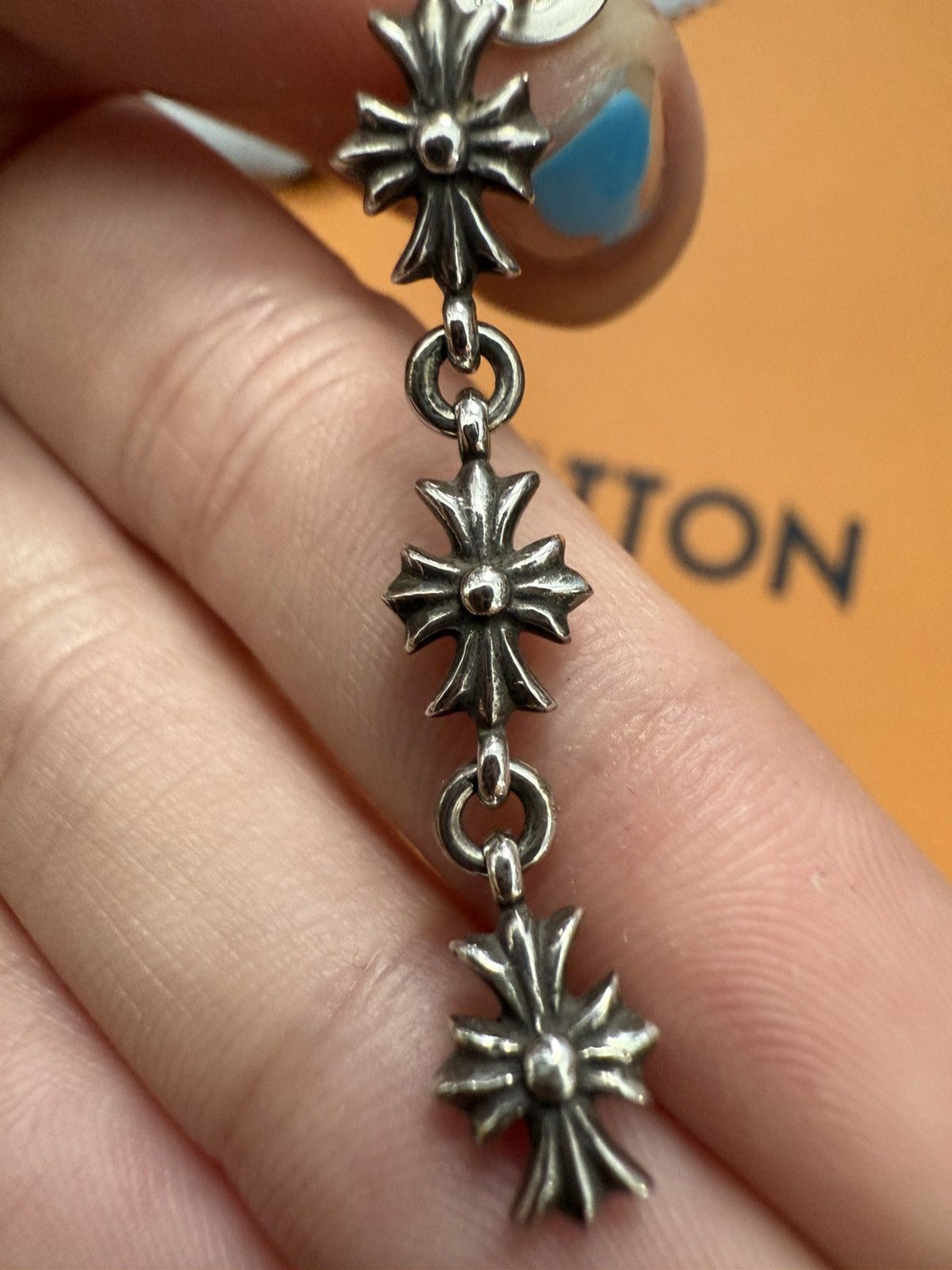 Chrome Hearts Chrome Hearts Triple Cross Drop Earrings Size ONE SIZE - 4 Thumbnail