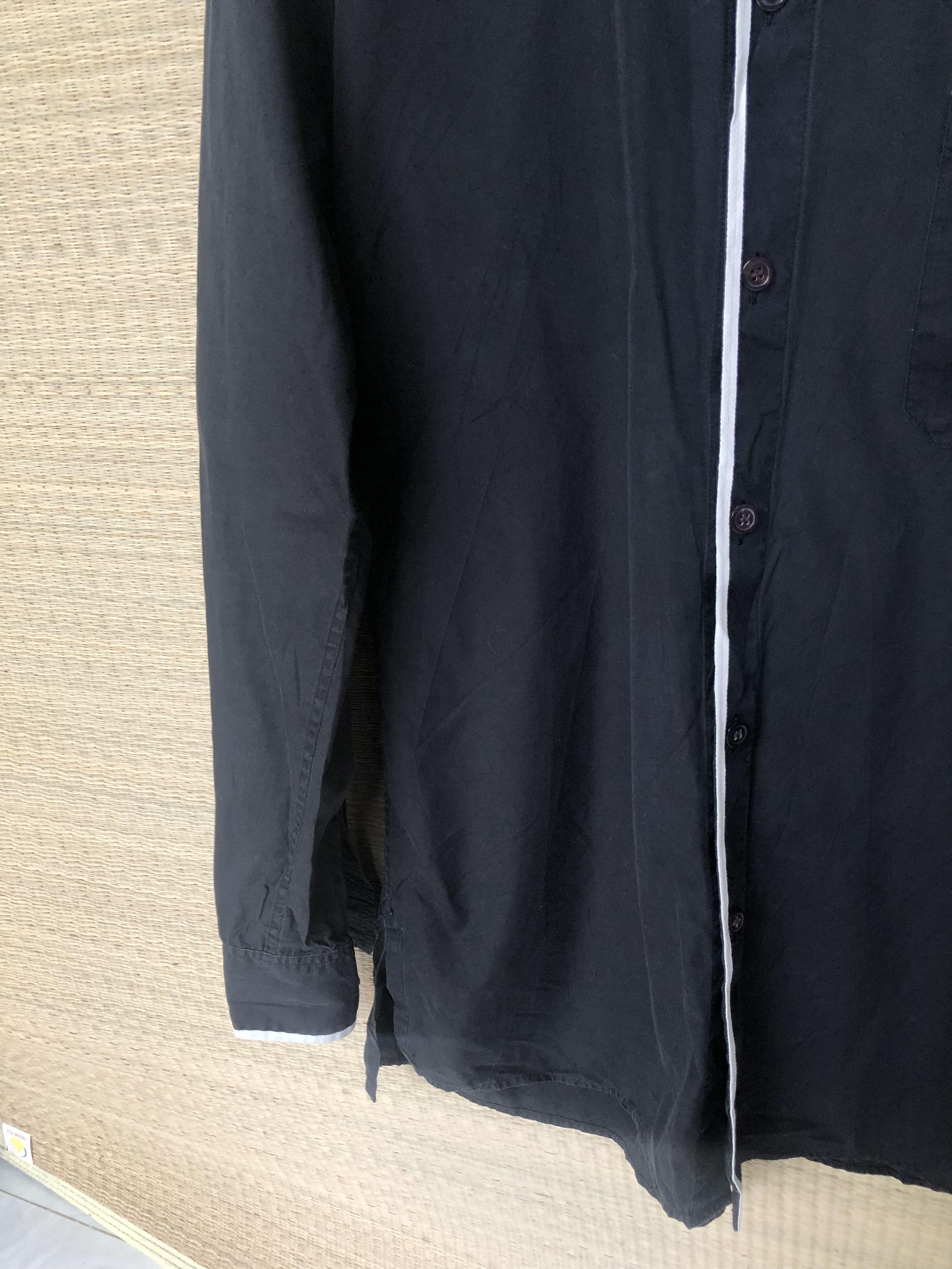 Y's for Men black with white pipping shirt Size US M / EU 48-50 / 2 - 4 Thumbnail