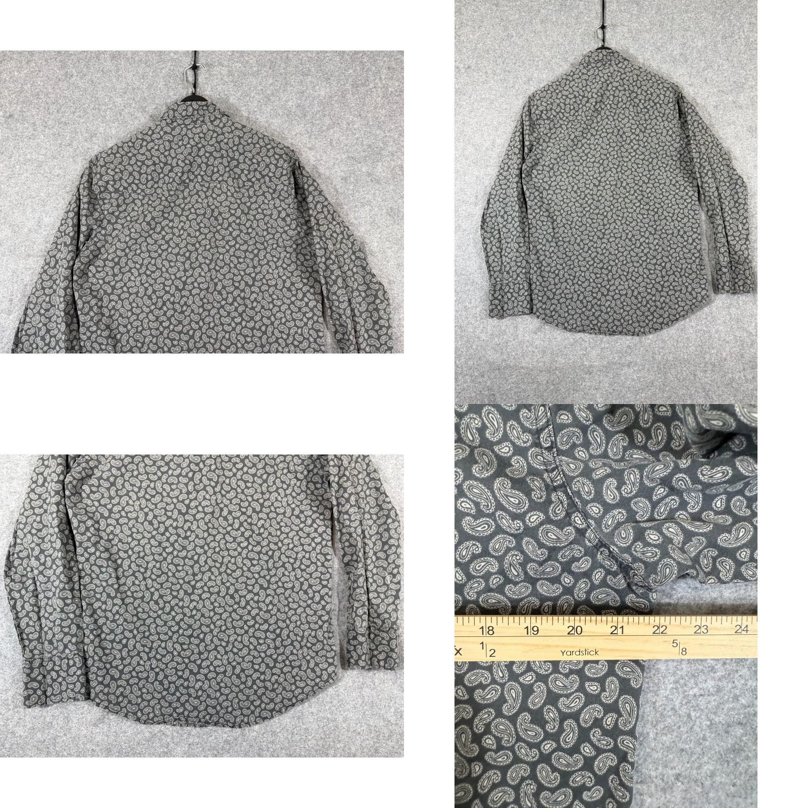 Wrangler VINTAGE Wrangler Wrancher Western Shirt Mens M Gray Paisley Pearl Snap Front Cowboy Pockets Long Sleeve Mens Size US M / EU 48-50 / 2 - 8 Thumbnail