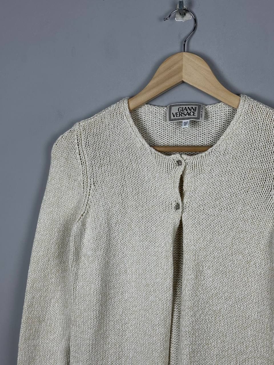 Versace Luxury Gianni Versace Vintage Silk Cardigan Silver Medusa Size XS / US 0-2 / IT 36-38 - 6 Thumbnail