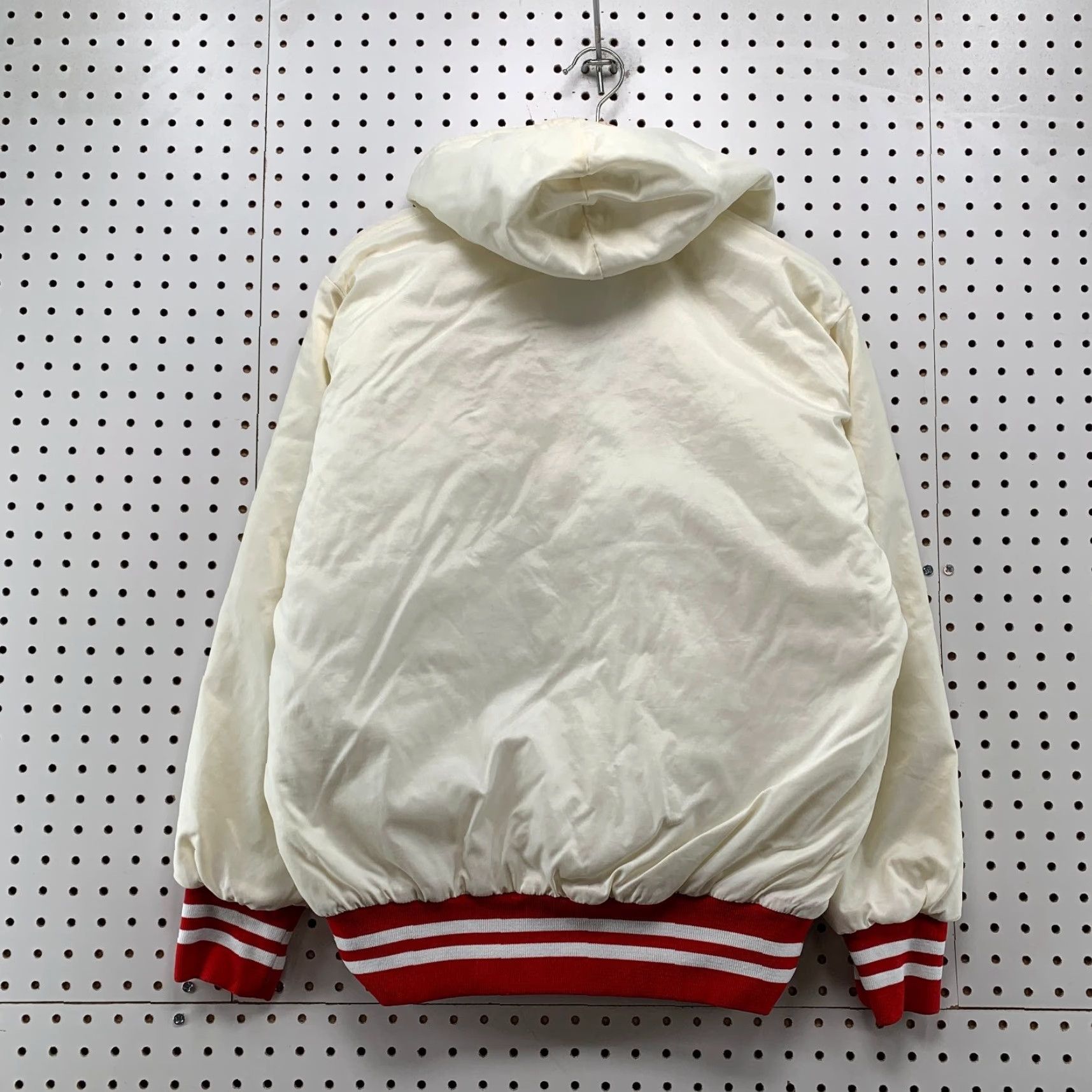 Vintage VINTAGE Game Jacket Mens Small Hooded Satin Pullover USA Red White 80s 90s Sportswear Size US S / EU 44-46 / 1 - 2 Thumbnail