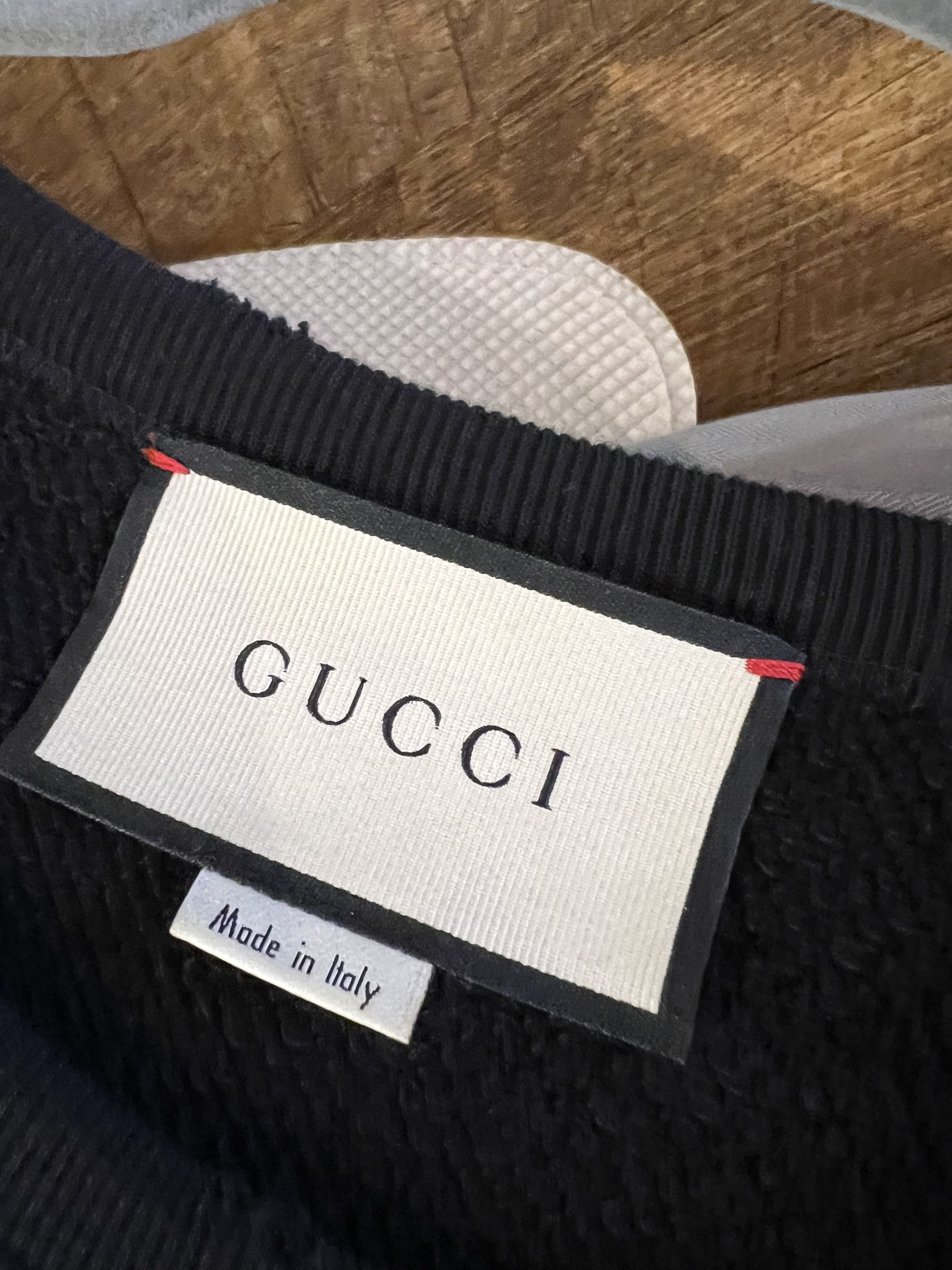 Gucci Embellished Printed Loopback Cotton-Jersey Sweatshirt Size US XS / EU 42 / 0 - 3 Thumbnail