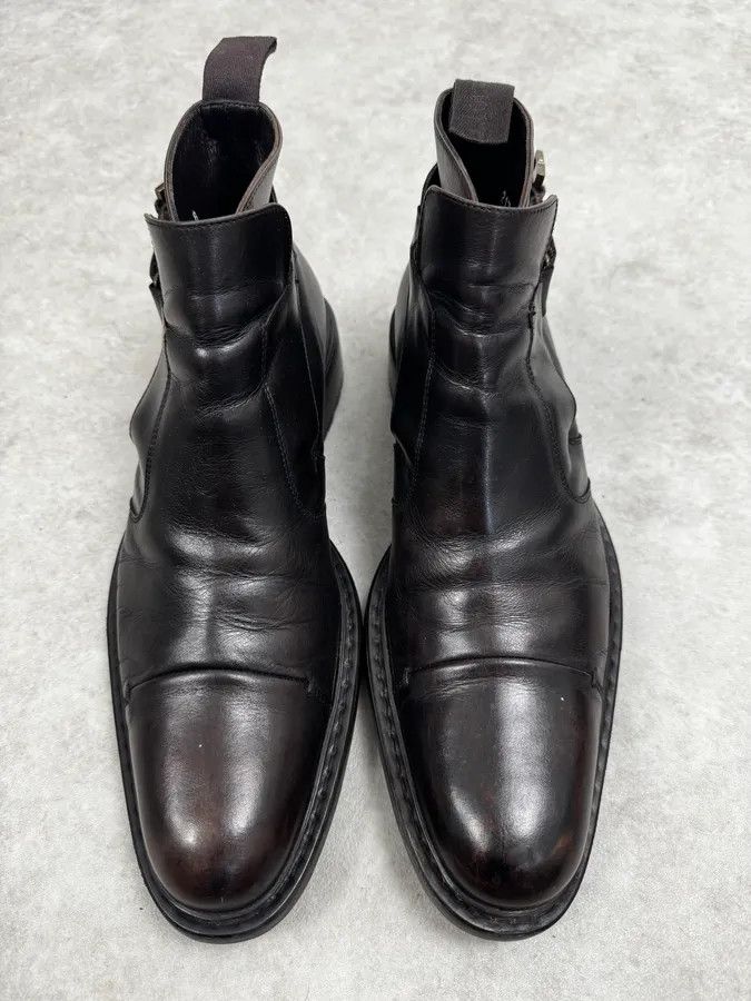 Vintage Cesare Paciotti Dark Brown Leather Blake-Stitched Chelsea Boots Size US 9 / EU 42 - 2 Thumbnail