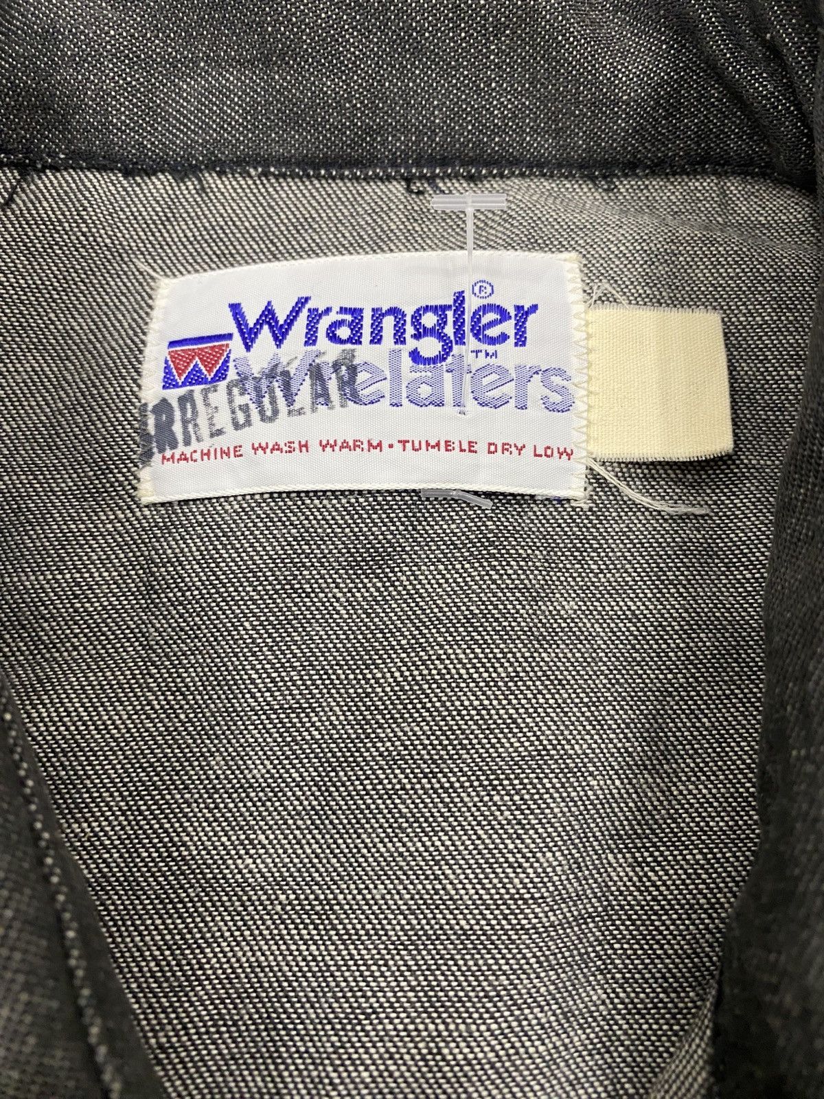 Vintage Vtg 1970s Wrangler Wrelaters denim cowboy western shirts Size US M / EU 48-50 / 2 - 6 Thumbnail