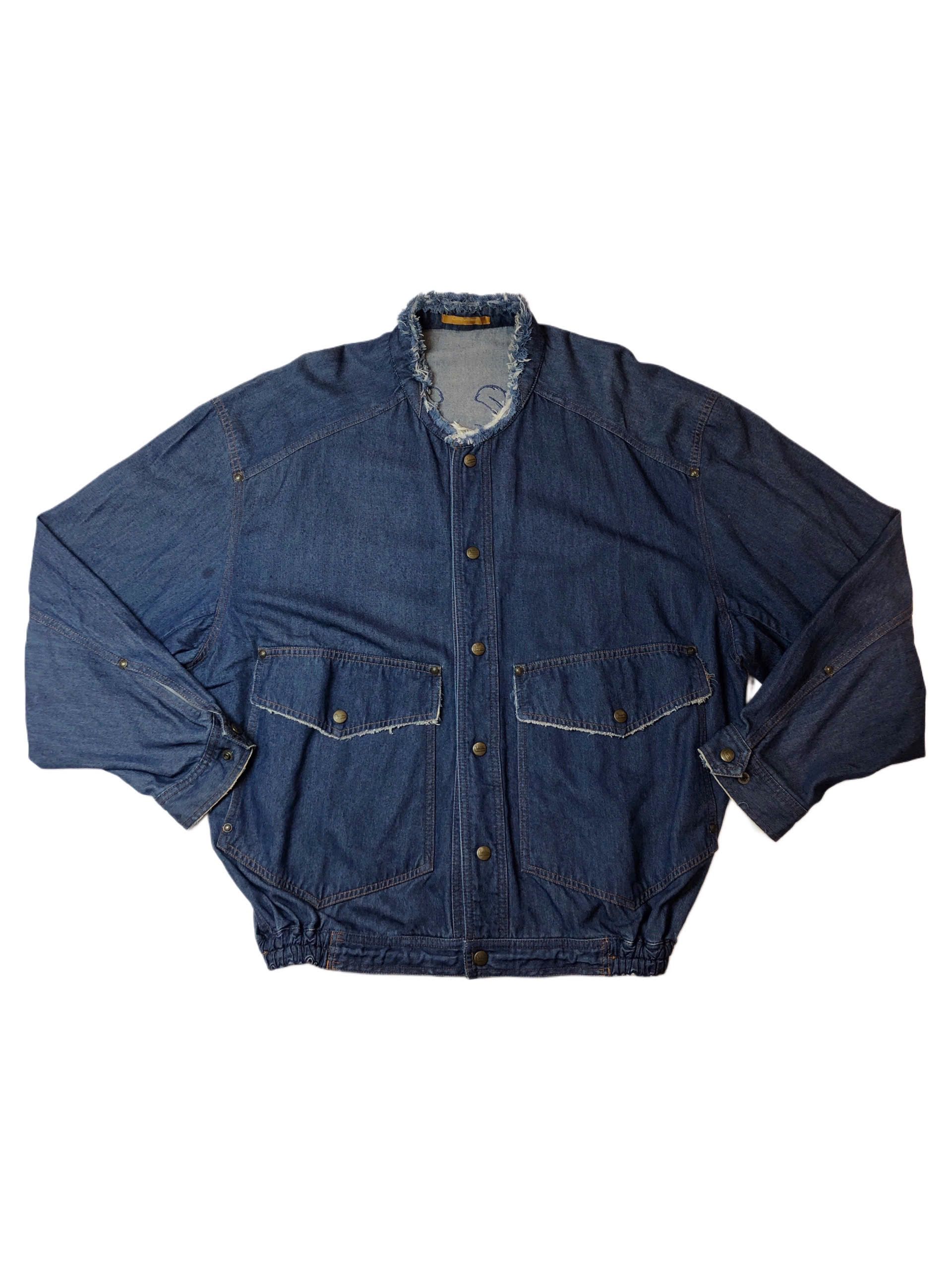 Lancel Lanceel Paris Embroidered Denim Bomber Jacket Size US L / EU 52-54 / 3 - 1 Thumbnail