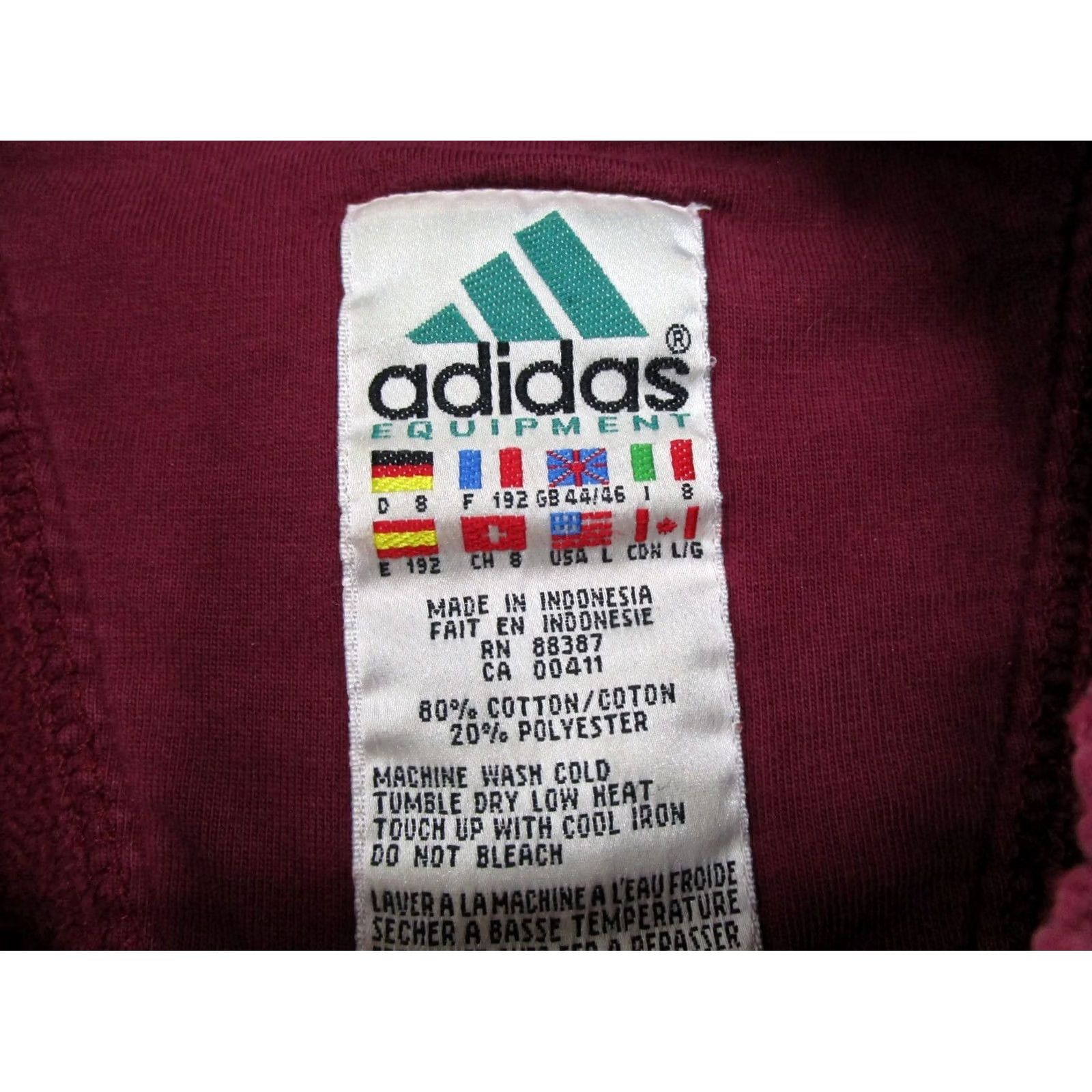Adidas VINTAGE Adidas Equipment EQT Sweatshirt Red Big Logo Size L Embroidered Size US L / EU 52-54 / 3 - 3 Thumbnail