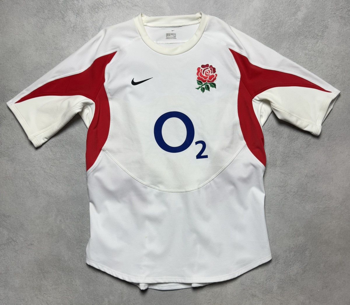 Nike England 2005 2006 Home Rugby Shirt Jersey Nike O2 Vintage Size US XXL / EU 58 / 5 - 1 Thumbnail