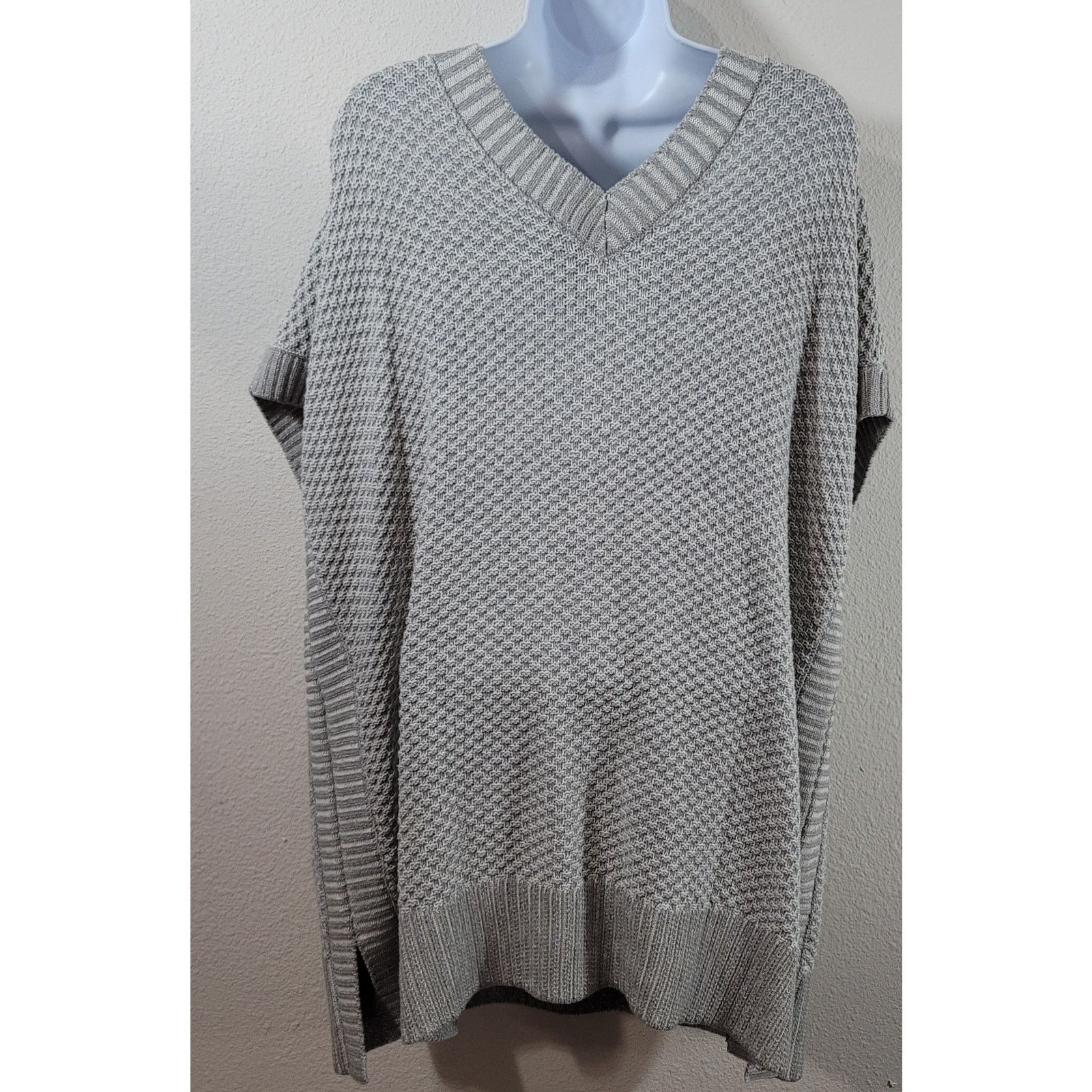 Other Isaac Mizrahi Live Gray True Denim Lace Up Poncho Sweater XL Size XL / US 12-14 / IT 48-50 - 2 Thumbnail
