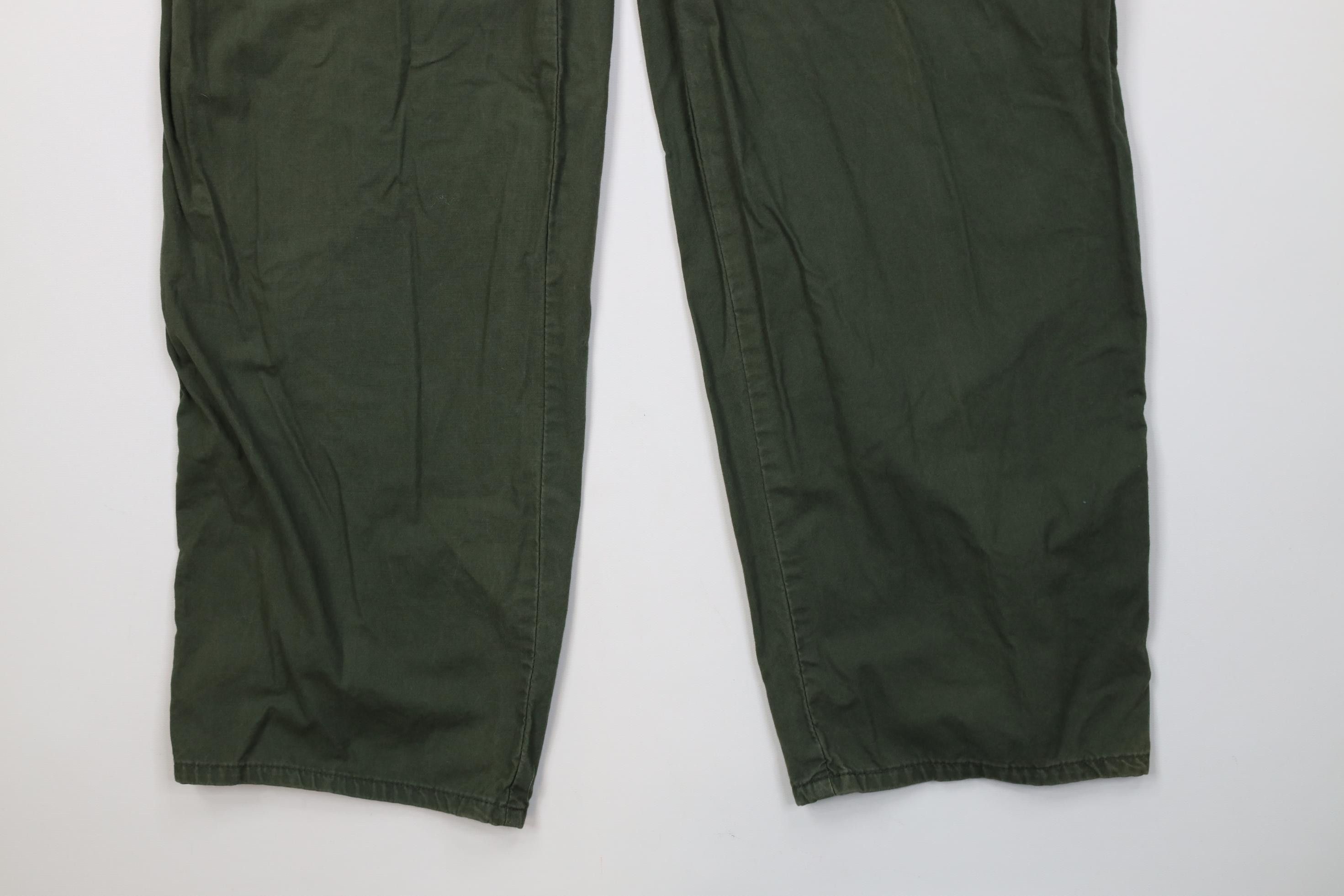 Vintage Vintage 90s Streetwear Pleated Wide Leg Chino Pants Green Size US 36 / EU 52 - 4 Thumbnail