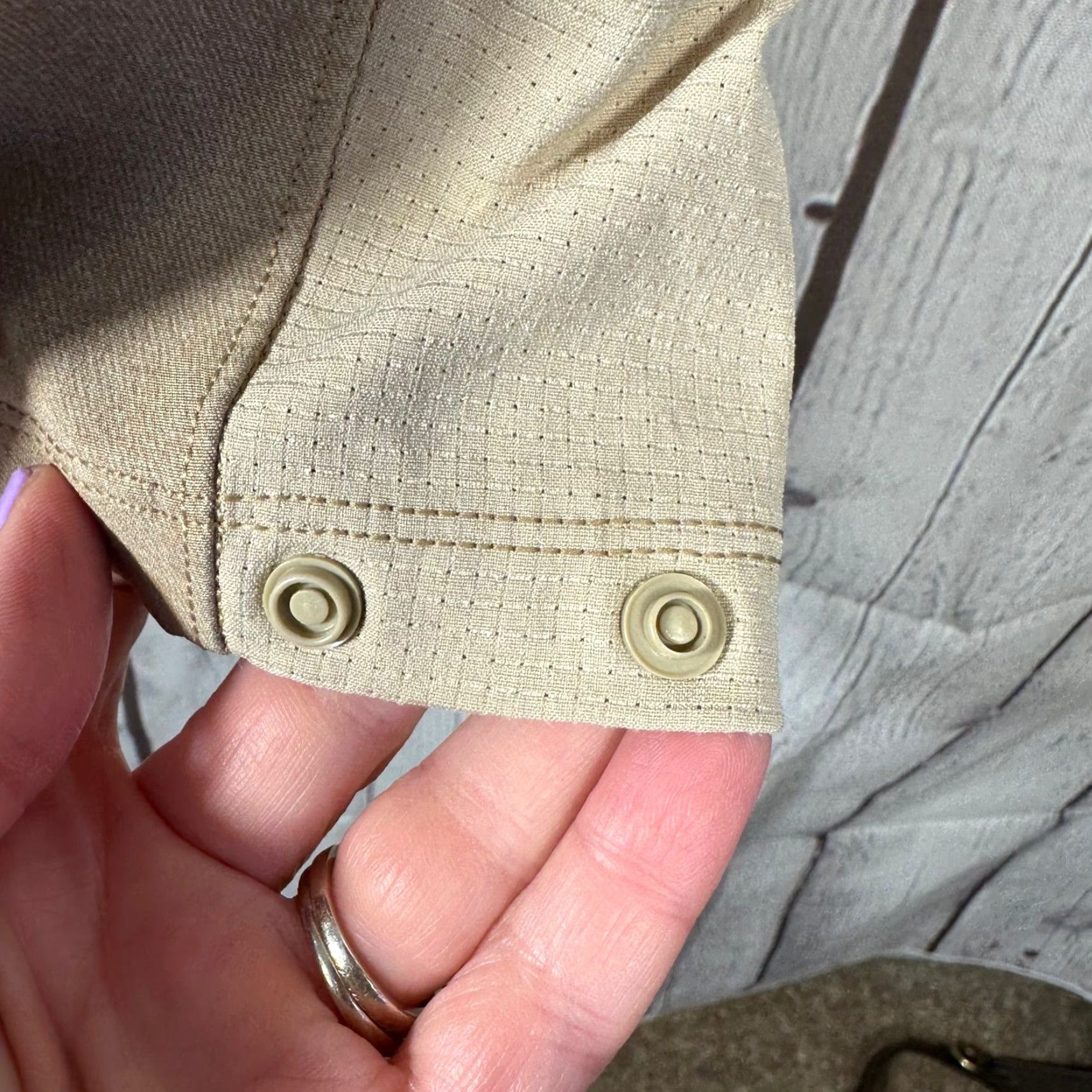 Lululemon Lululemon Mens Joggers License to Train Utility Pants Zip Pocket Adjustable Waist Snap Cuff LM5ABCS Beige Tapered Athletic Inseam 30 Size US 29 - 3 Thumbnail