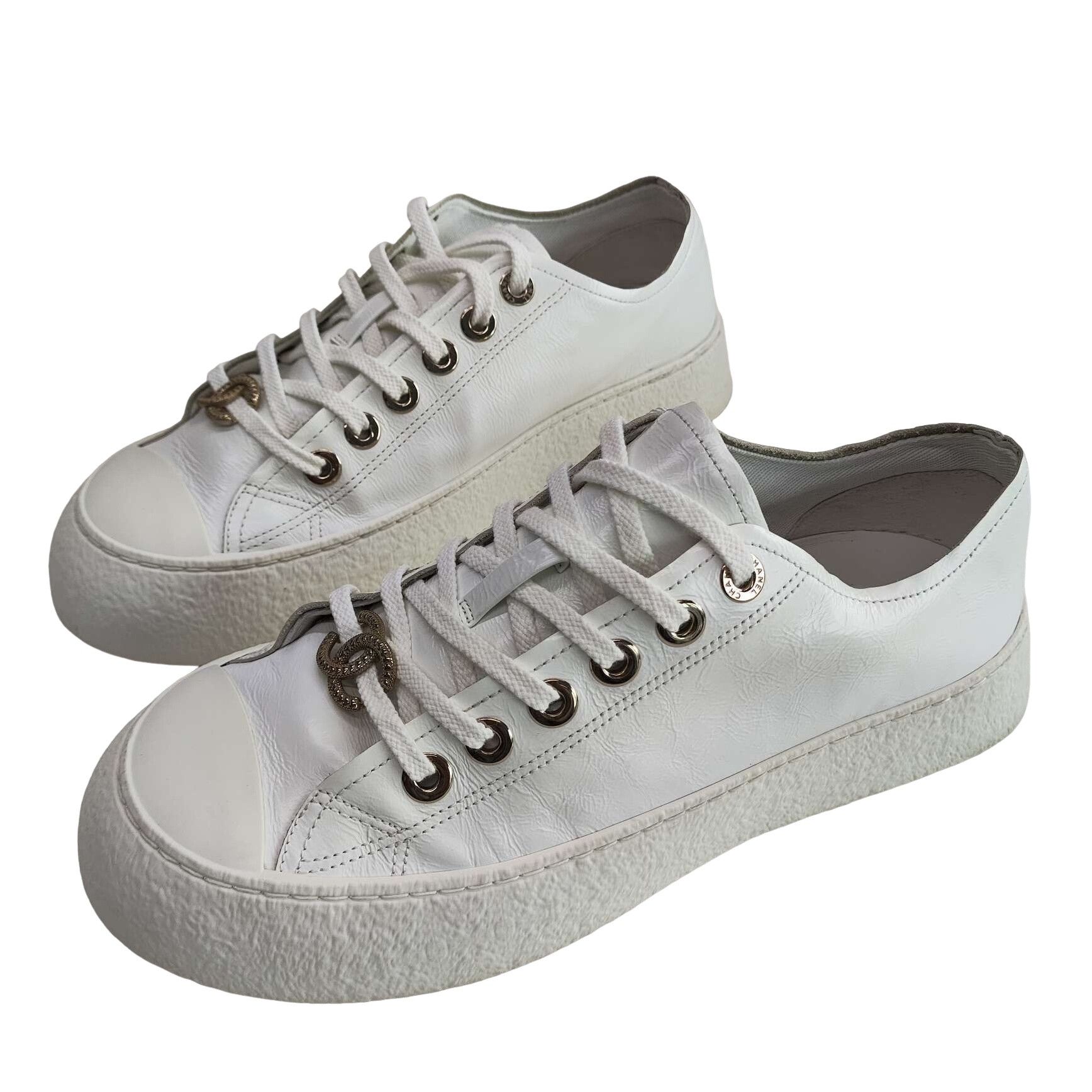 Chanel Chanel Platform CC Logo Low-Top Sneakers Size 39 Size US 8 / IT 38 - 1 Thumbnail