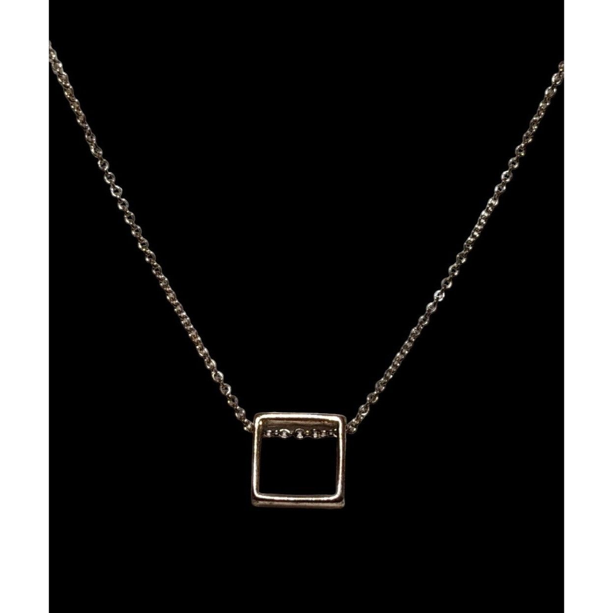 Other Minimalist Gold Open Square Pendant Necklace Size ONE SIZE - 1 Thumbnail