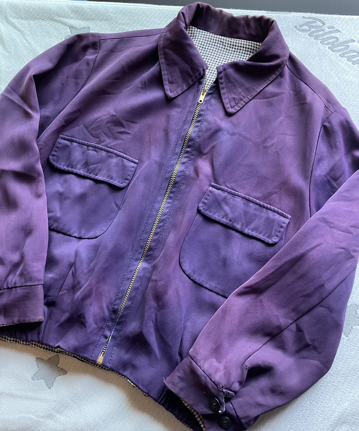Vintage McGregor Purple Eggplant Gabardine Reversible Ricky Jacket Size US S / EU 44-46 / 1 - 1 Thumbnail