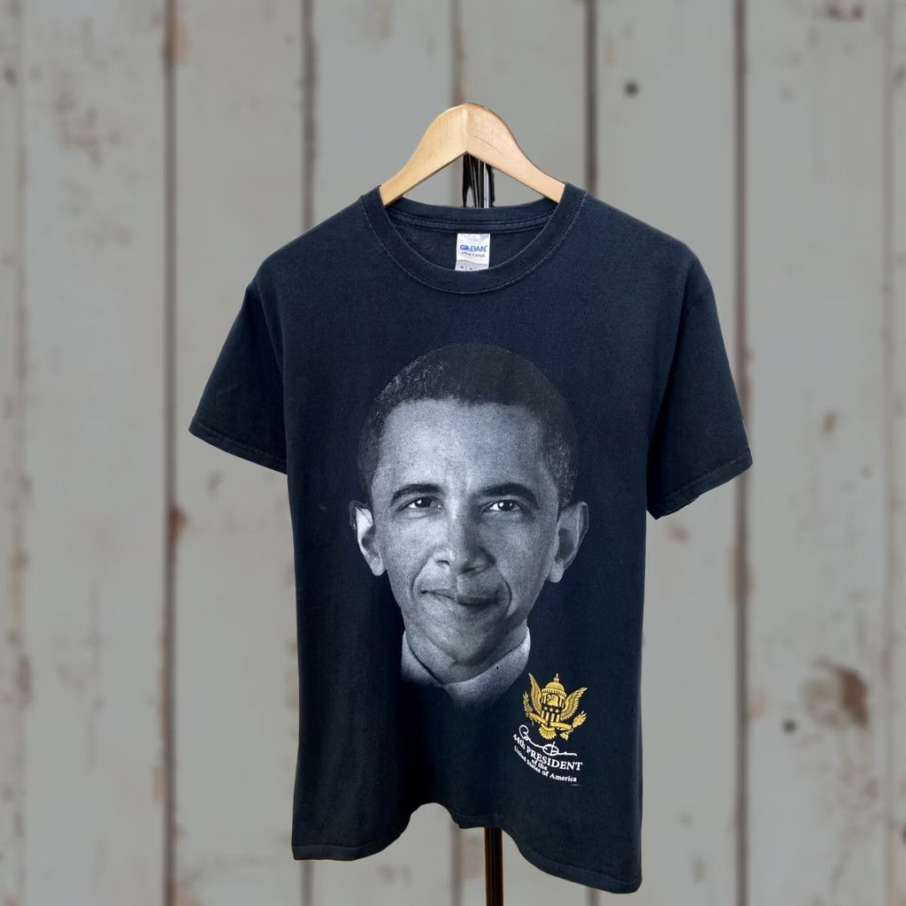 Gildan VINTAGE Barack Obama Wu Tang T-shirt M Black 90s Mens Shirt Size US M / EU 48-50 / 2 - 1 Thumbnail
