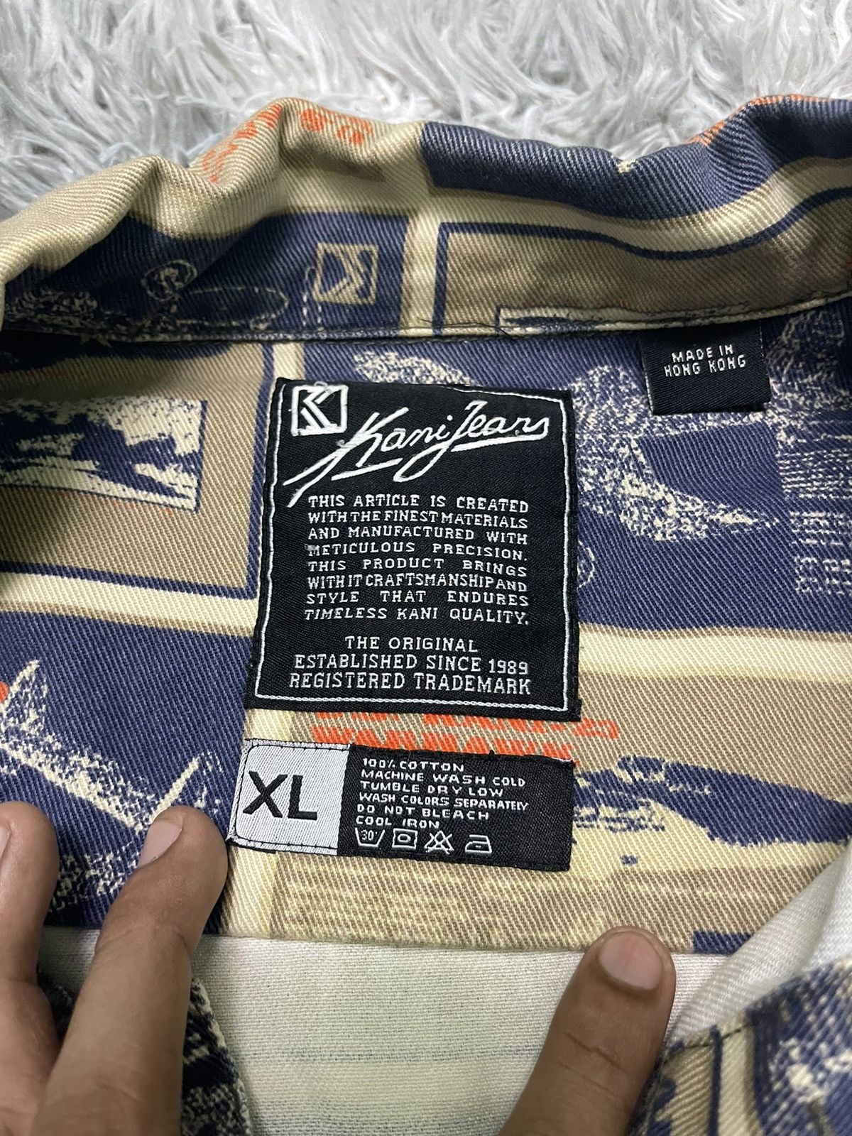 Karl Kani 90s KARL KANI DENIM JACKET FULLPRINT RARE DESIGN DISTRESSED Size US XL / EU 56 / 4 - 13 Thumbnail