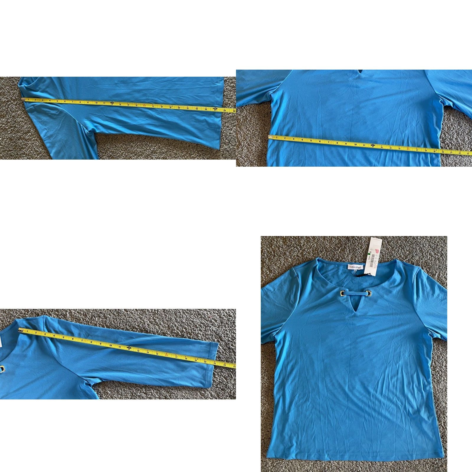 Calvin Klein Calvin Klein Collection Shirt Blue L 3/4 Sleeve NWT Women’s Size Large Size L / US 10 / IT 46 - 8 Thumbnail