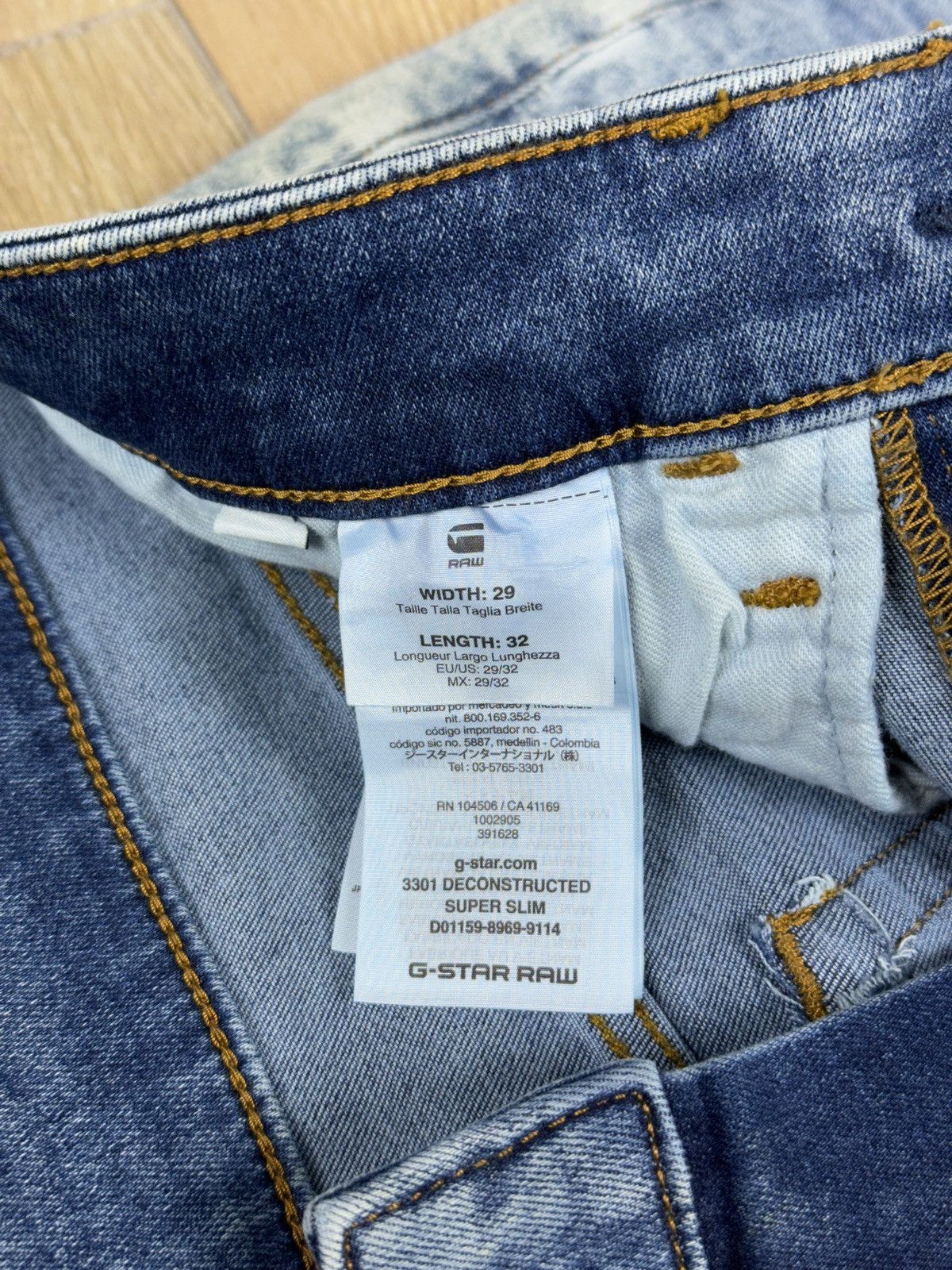 G-Star NEW🏷️ G-Star Raw 3301 Deconstructed Super Slim Denim Jeans Size US 29 - 7 Thumbnail