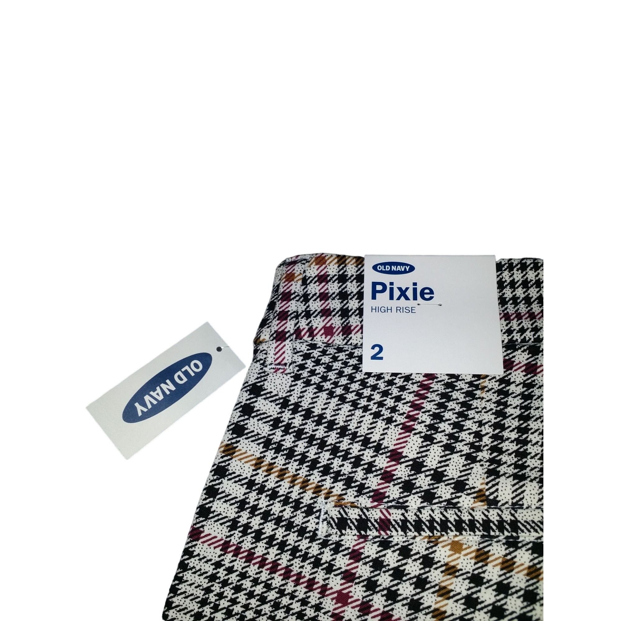 Old Navy Old Navy Pixie High Rise Ankle Pants Women Sz 2 Patterned Pl Size 26" / US 2 / IT 38 - 3 Thumbnail