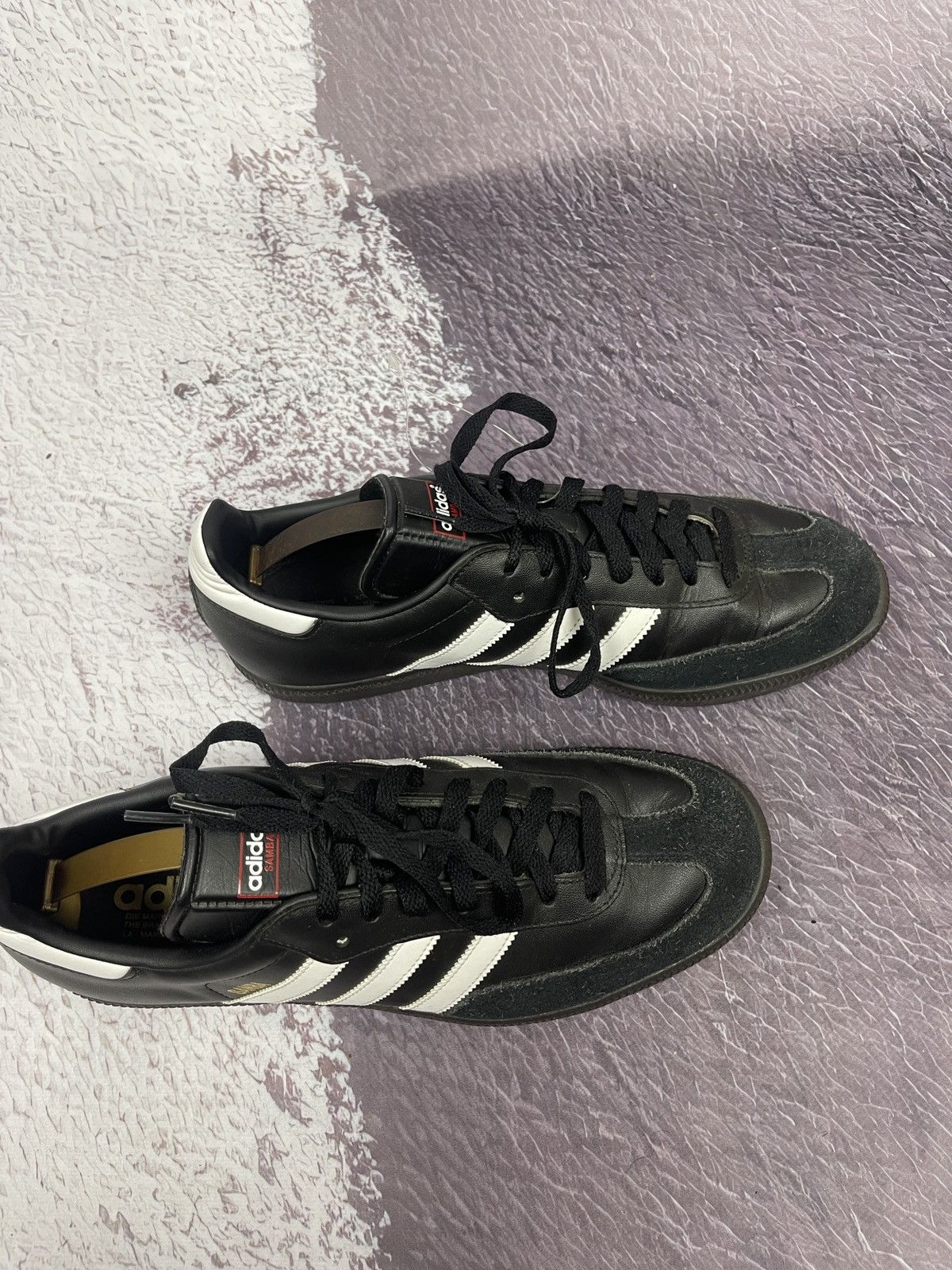 Adidas Adidas Samba leather shoes full black Size US 10 / EU 43 - 3 Thumbnail