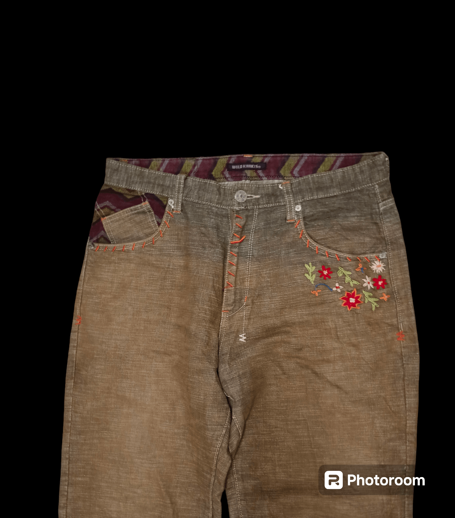 Japanese Brand FLARE RUSTY WILD KHAKIS DENIM PANTS Size US 33 - 3 Thumbnail