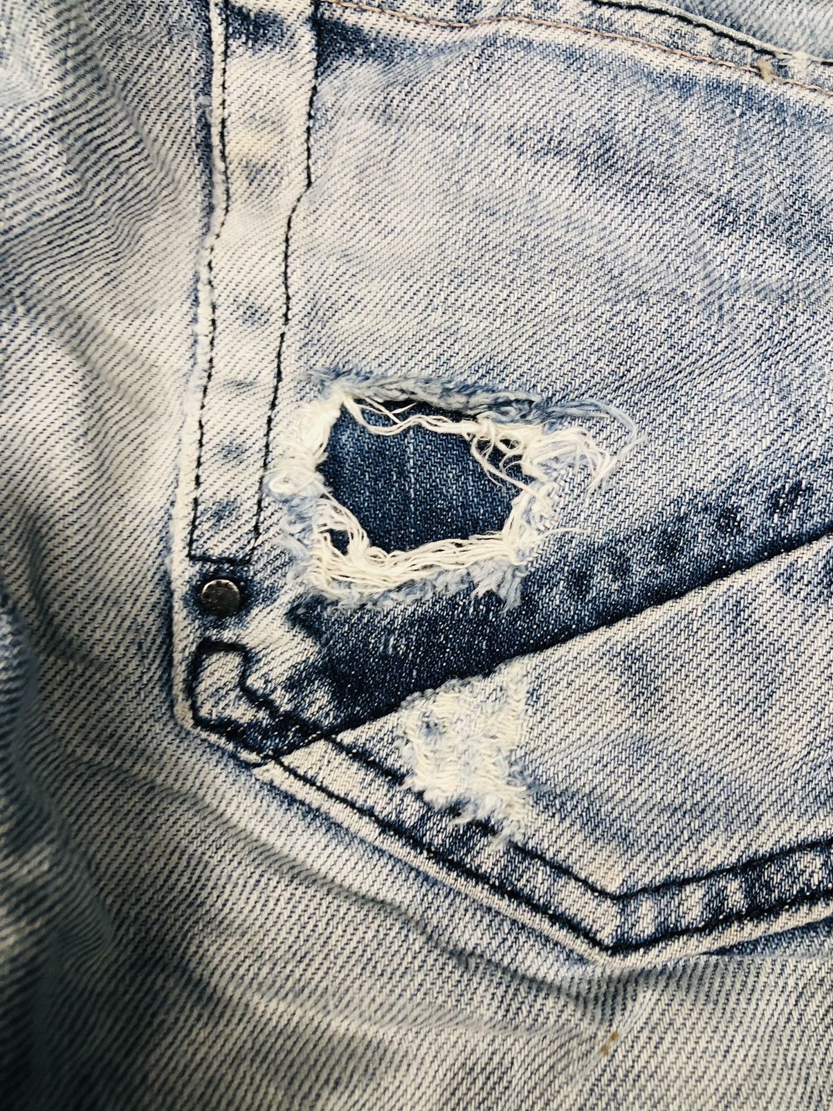 Diesel Diesel Industry Distress Jeans (35) Size US 27 - 25 Thumbnail