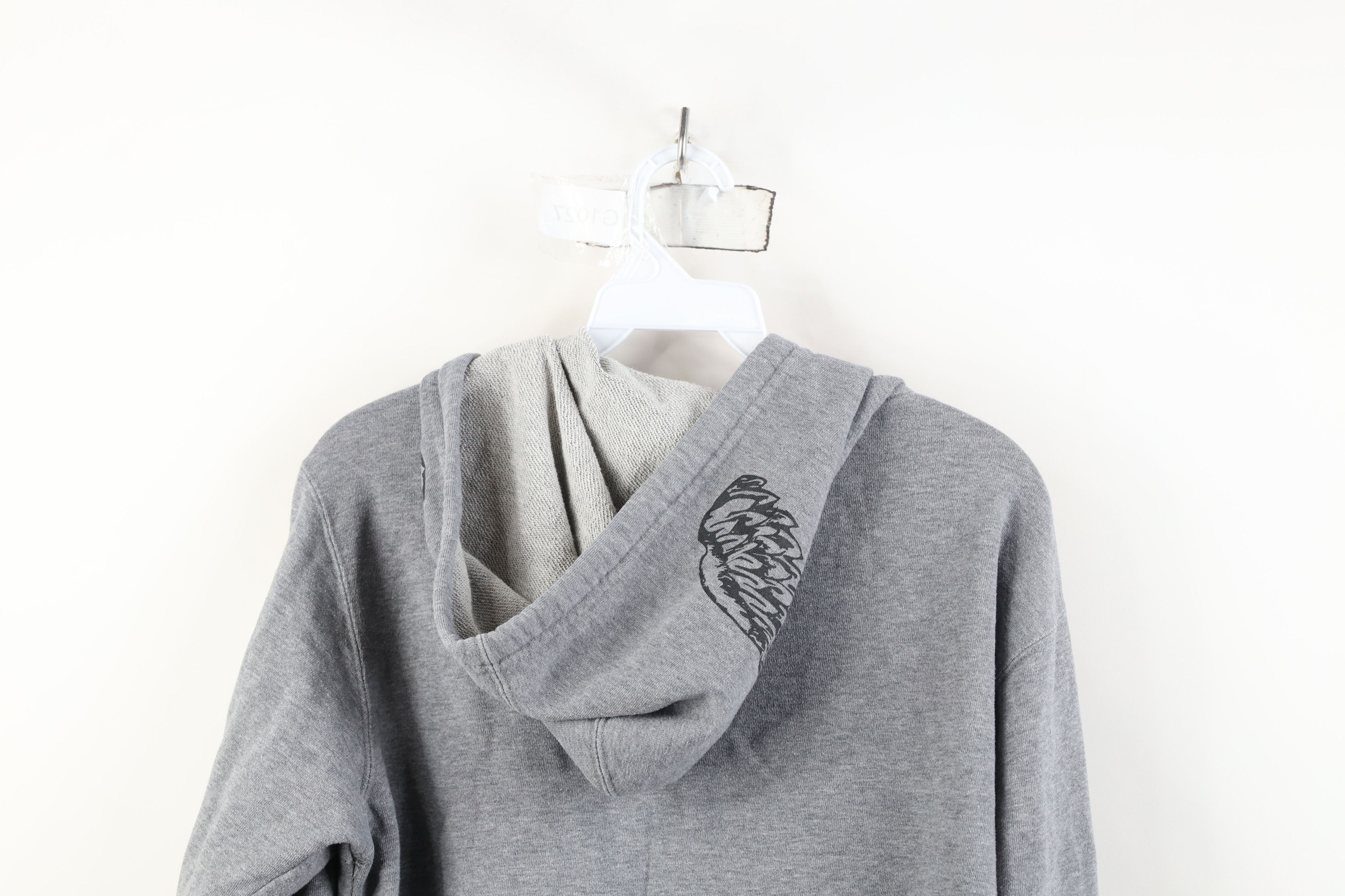 Fox Racing Vintage Y2K Fox Racing Wings Tribal Cropped Hoodie Gray Size S / US 4 / IT 40 - 13 Thumbnail