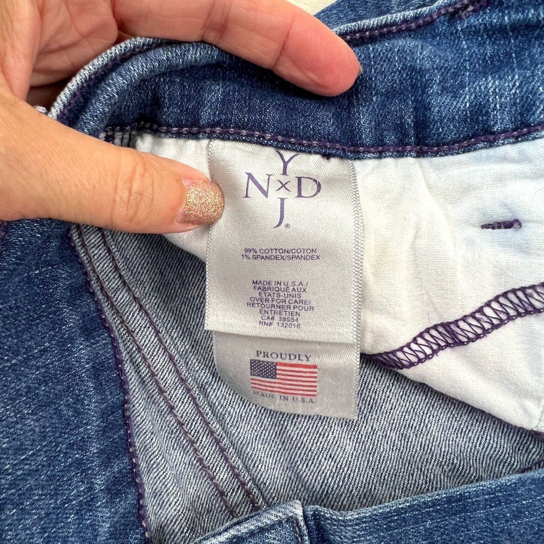NYDJ NYDJ Womens Mid Rise Crop Jeans 2 Medium Blue Stretch Denim Ladies Size 26" / US 2 / IT 38 - 5 Thumbnail