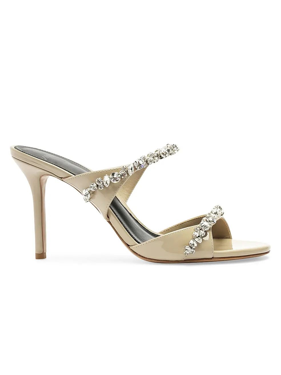 Alexandre Birman os11x0326 Gianna 85mm Crystal-Embellished Sandals in Beige Size US 7 / IT 37 - 1 Thumbnail