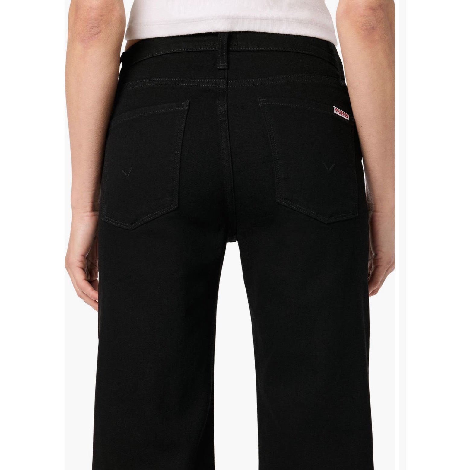 Hudson $215 New Hudson Rosalie High Waist Wide Leg Crop Black 25 Size 25" / US 0 / IT 36 - 4 Thumbnail