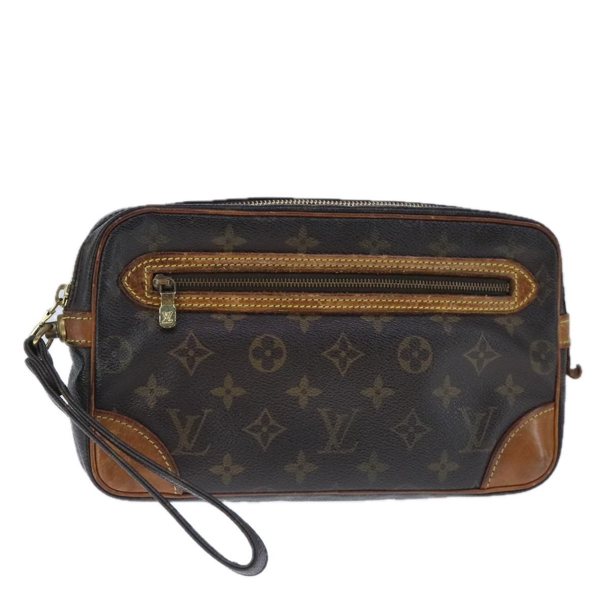 Louis Vuitton Marly Dragonne Brown Canvas Clutch Bag (Pre-Owned) Size ONE SIZE - 1 Thumbnail
